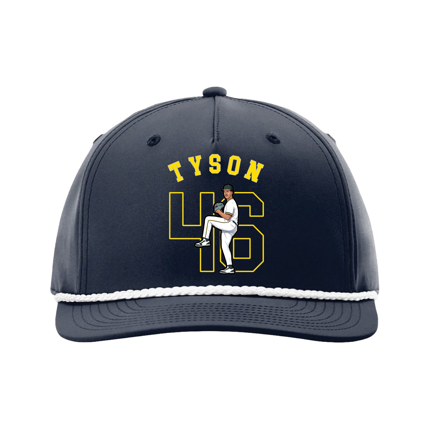 Five-Panel Classic Rope Cap — Shirsey Arch in Navy