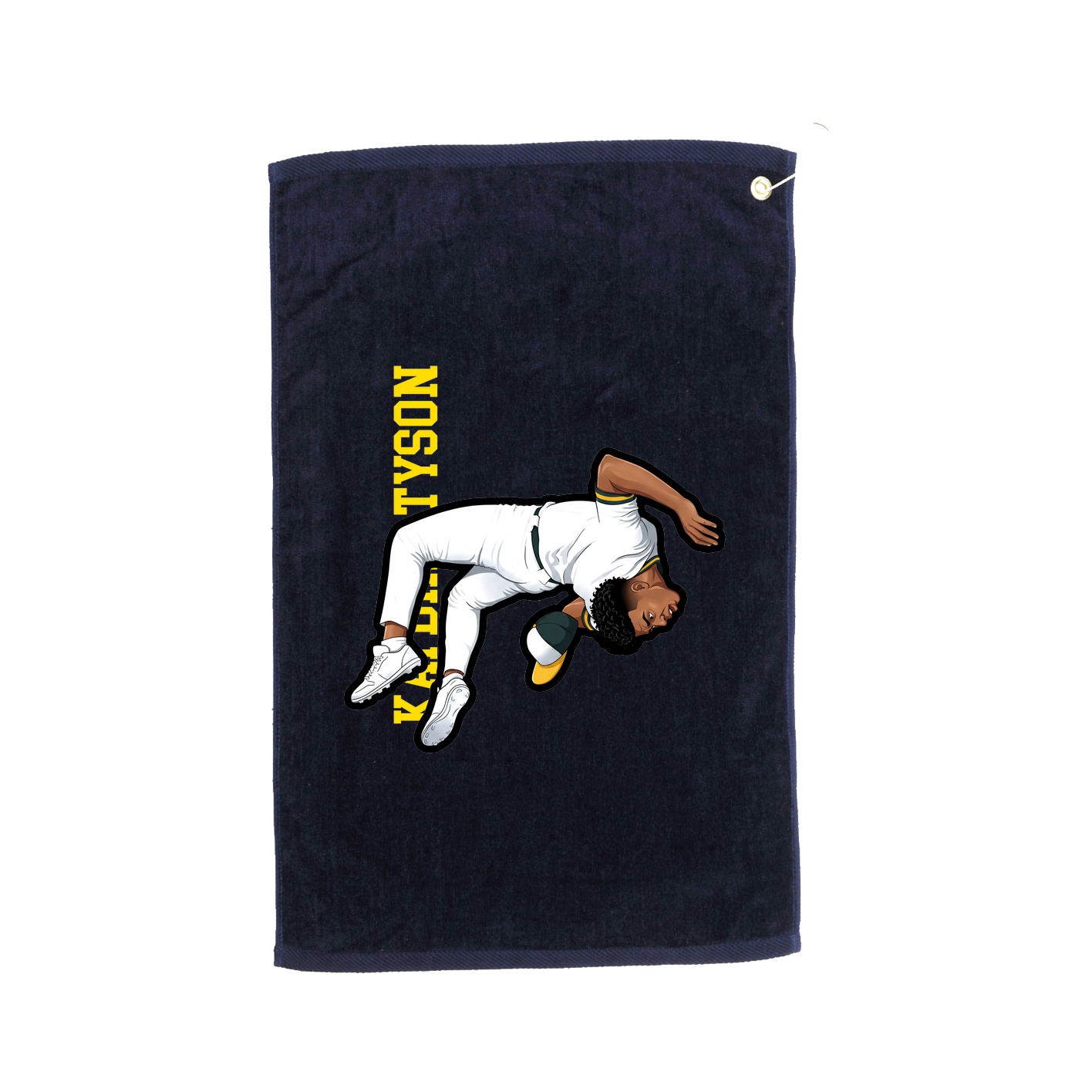 Golf Towel — Name Vertical in Navy