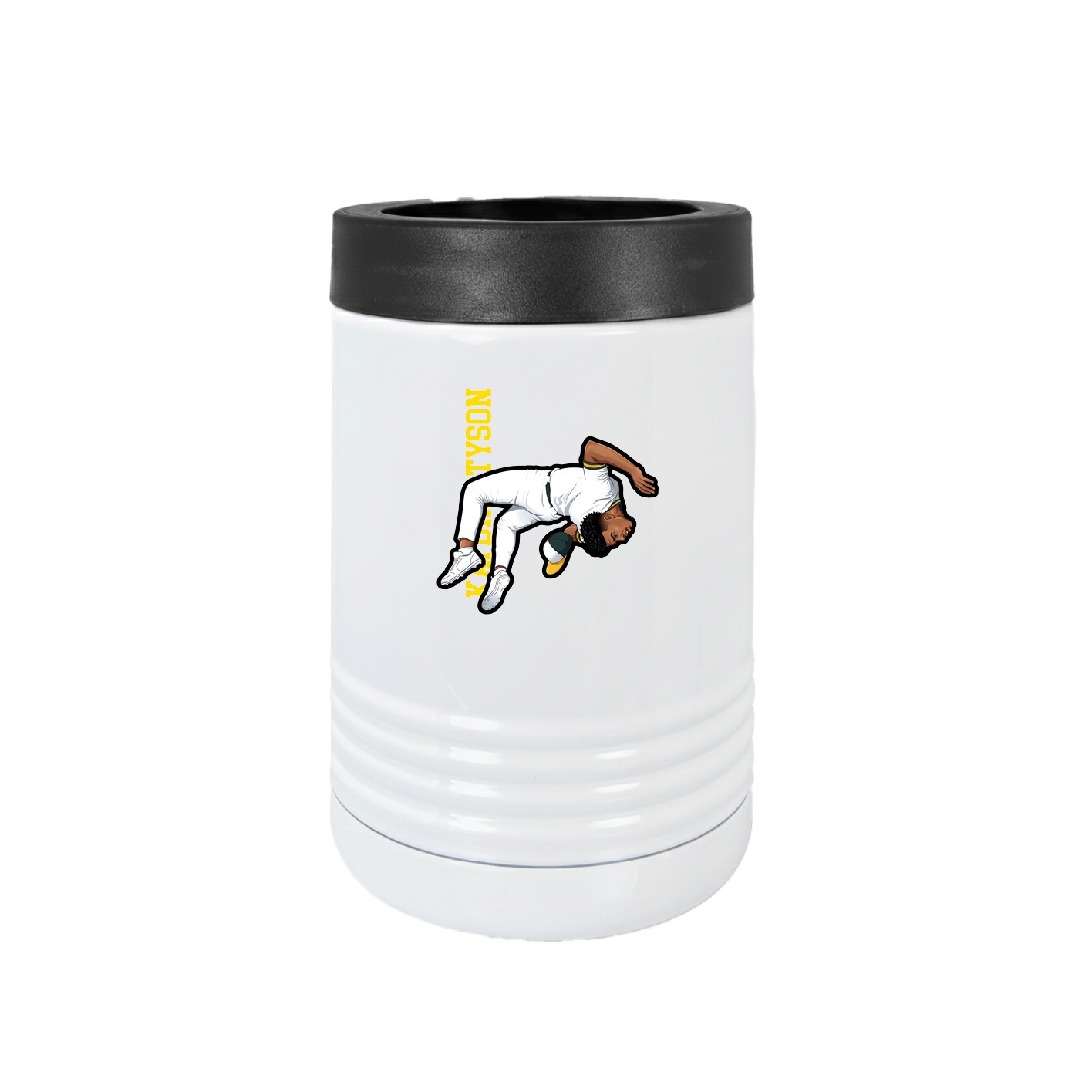 Beverage Holder — Name Vertical in White