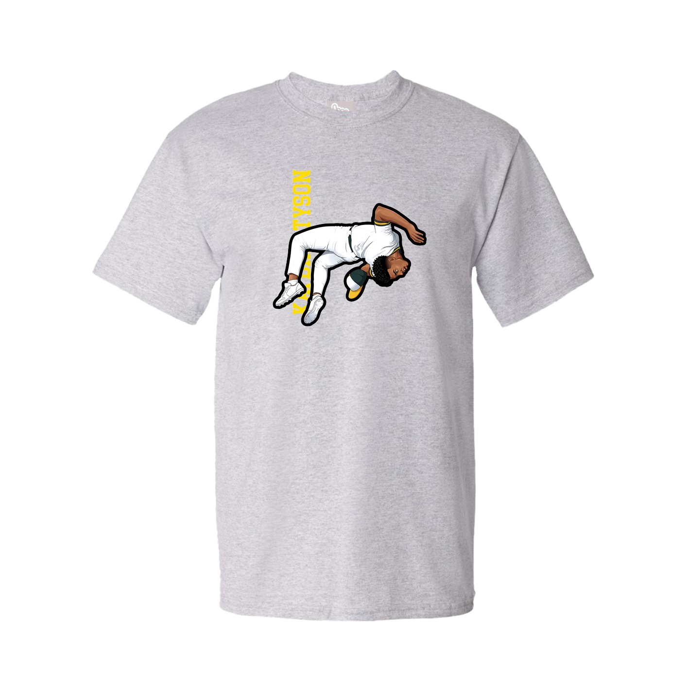 Tee — Name Vertical in Grey