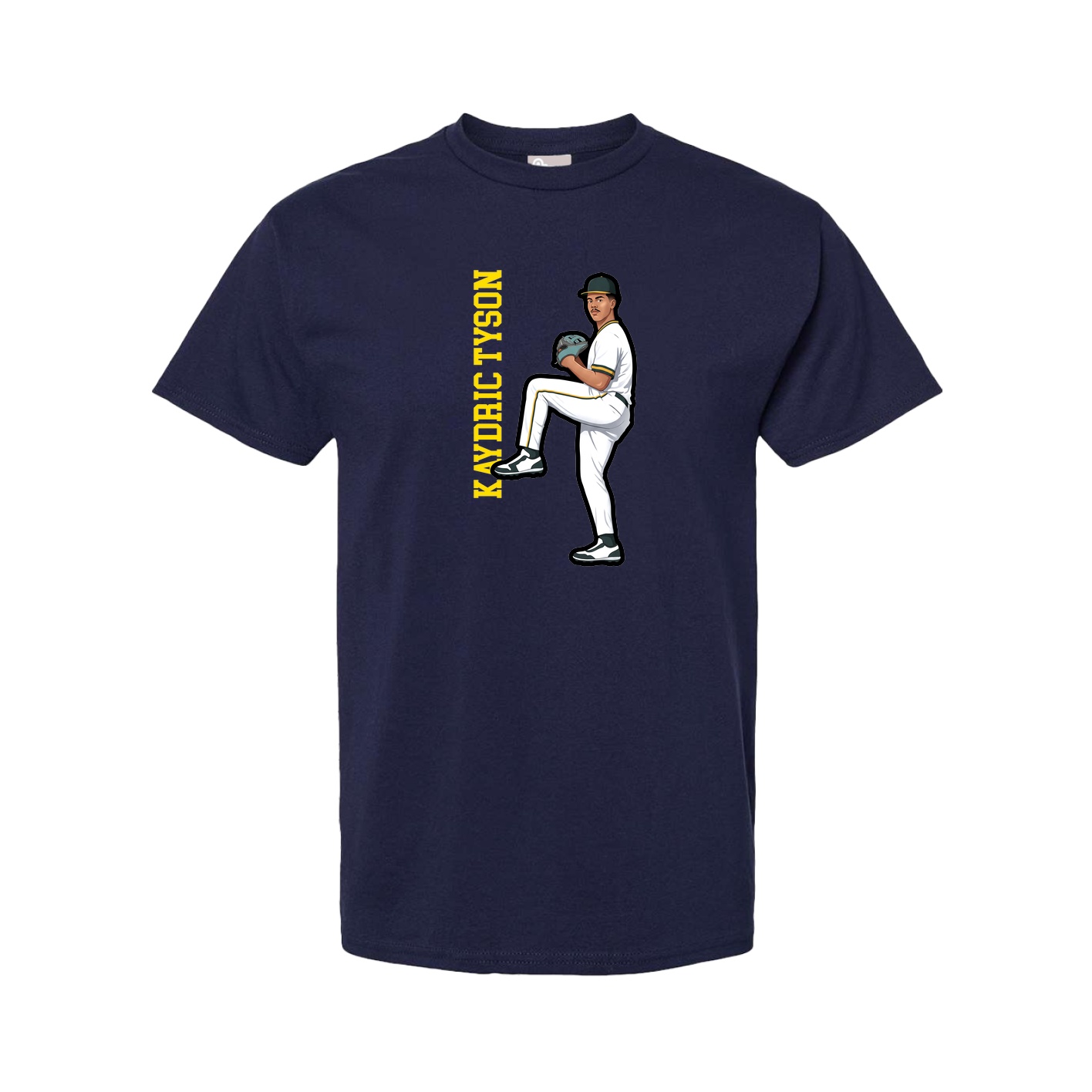 Youth Tee — Name Vertical in Navy
