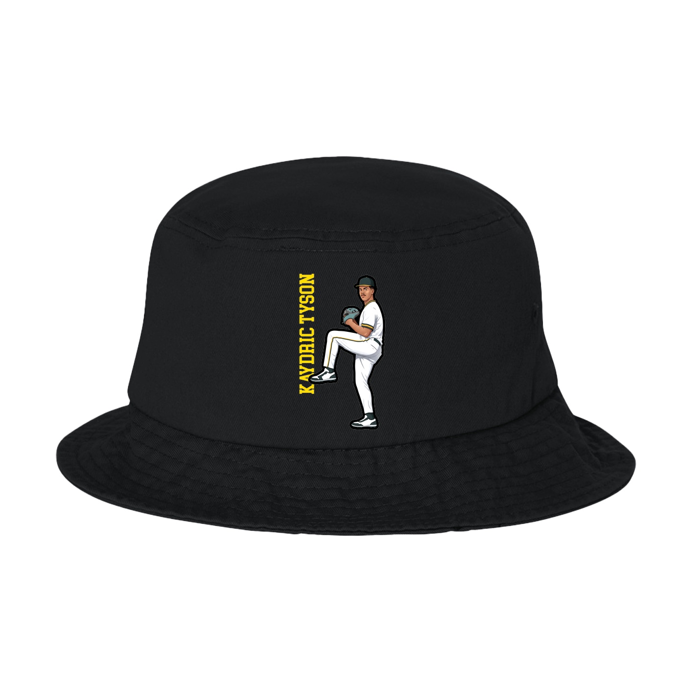 Bucket Cap — Name Vertical in Black