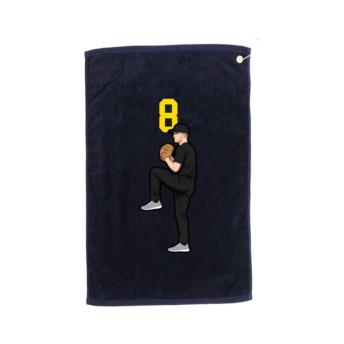 Golf Towel — Number Top in Navy