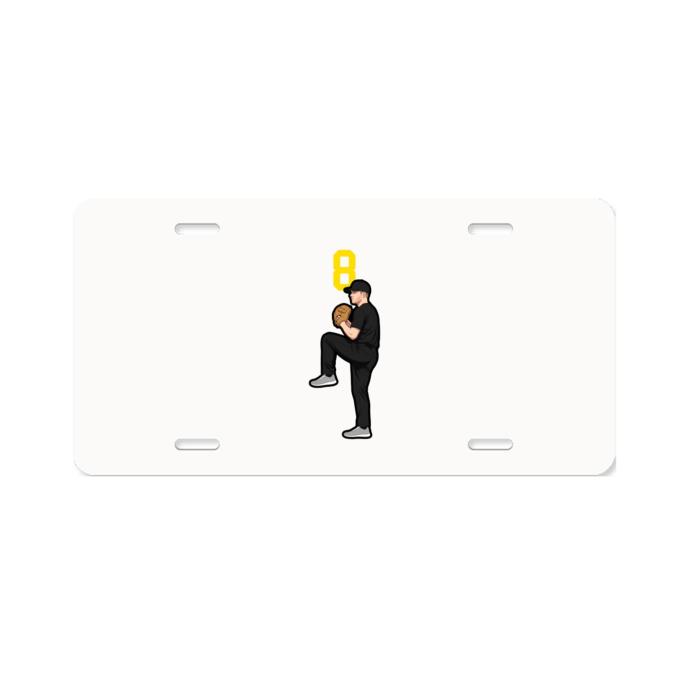 License Plate — Number Top in Classic