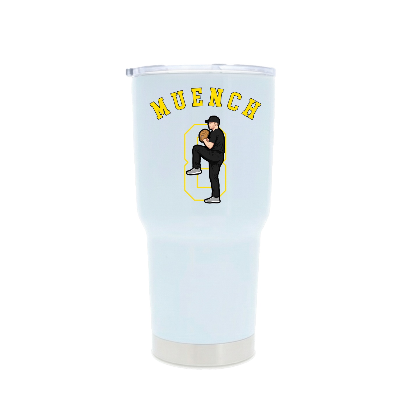 30oz Stainless Steel Tumbler — Shirsey Arch in White