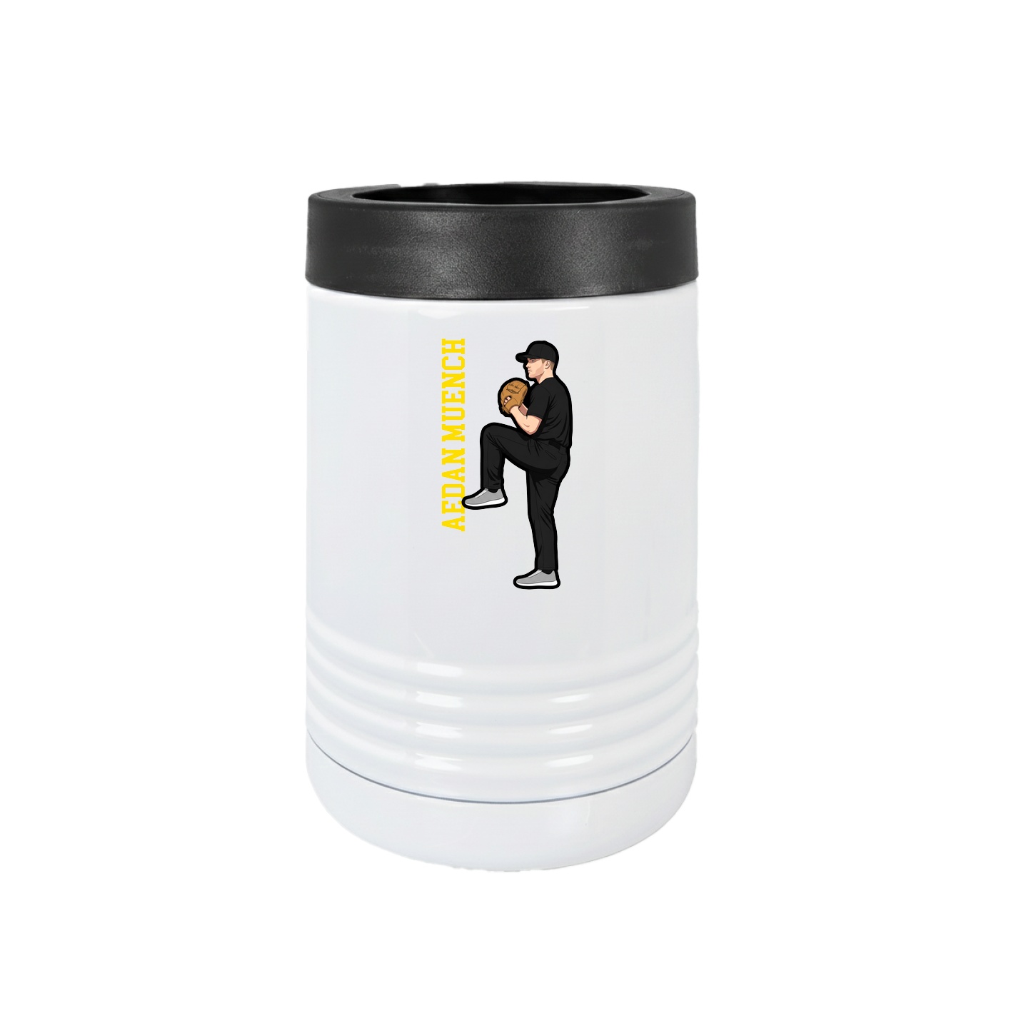 Beverage Holder — Name Vertical in White