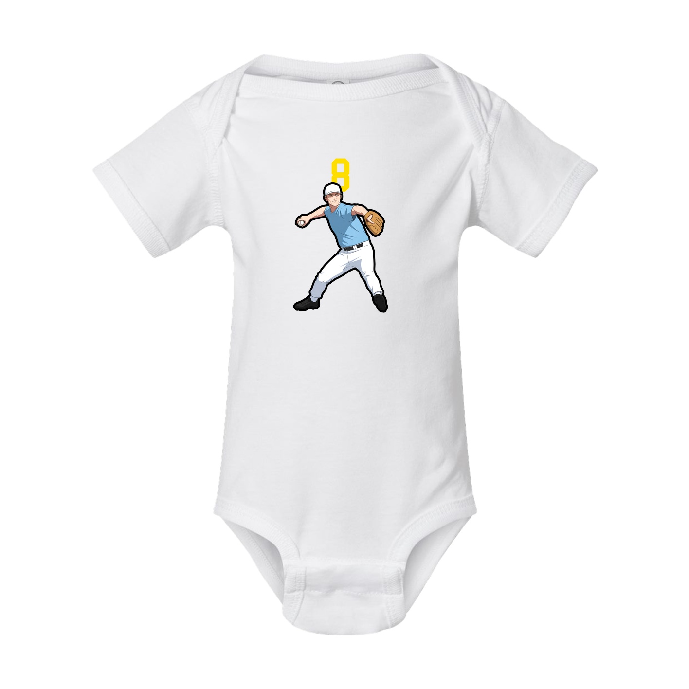 Baby Onesie — Number Top in White