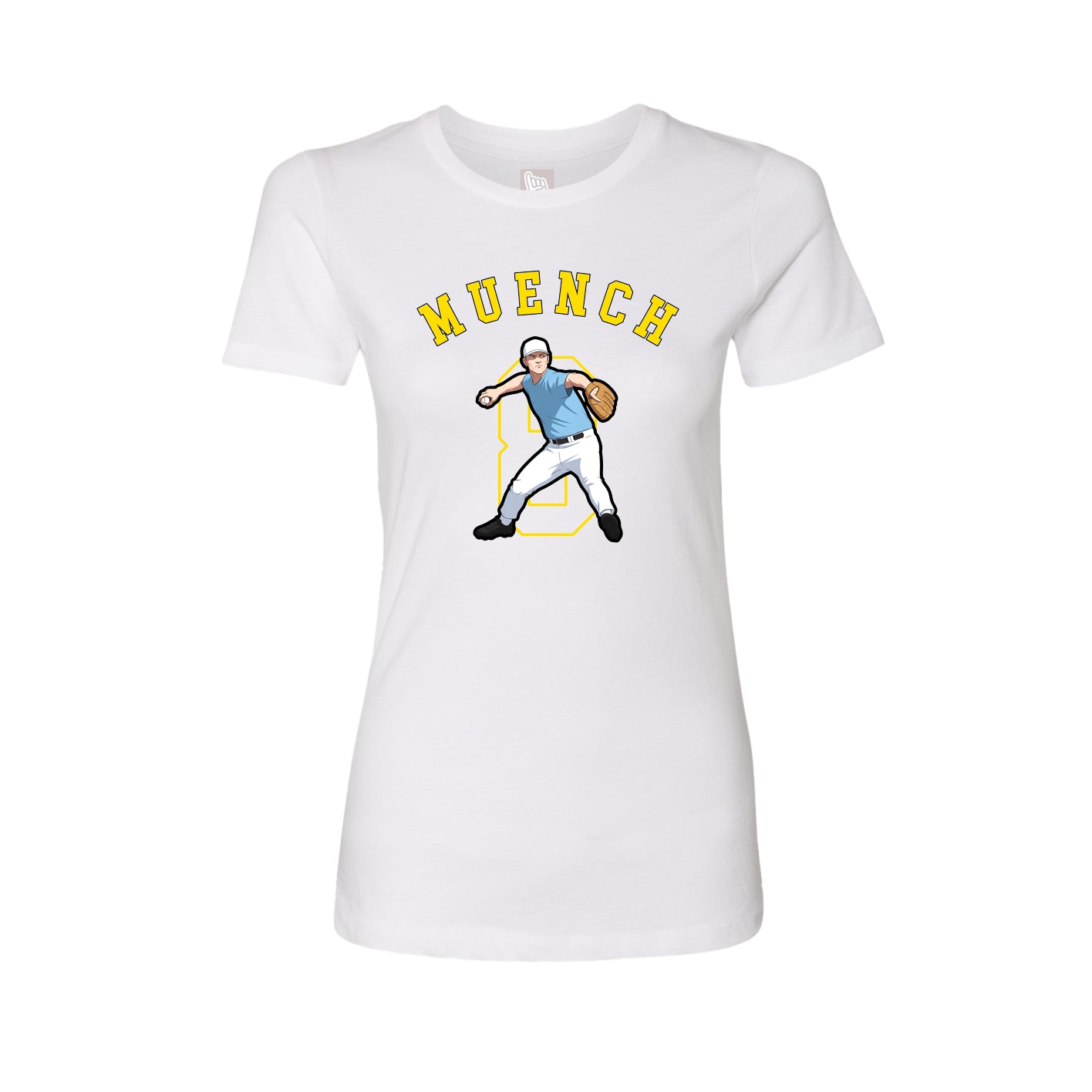 Fitted Women's Tee — Shirsey Arch in White