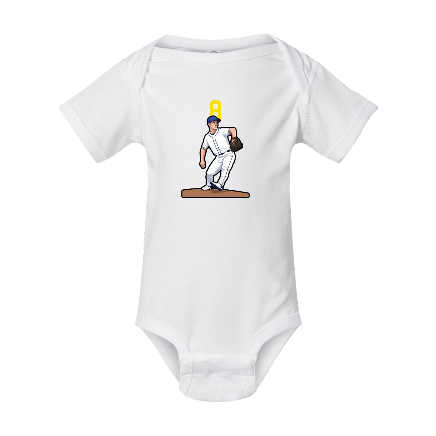 Baby Onesie — Number Top in White