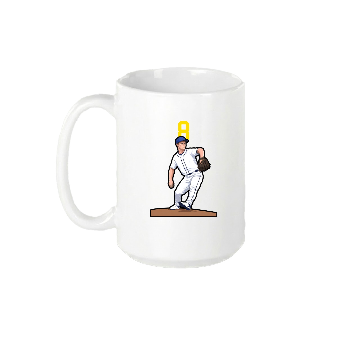 15oz Coffee Mug — Number Top in White
