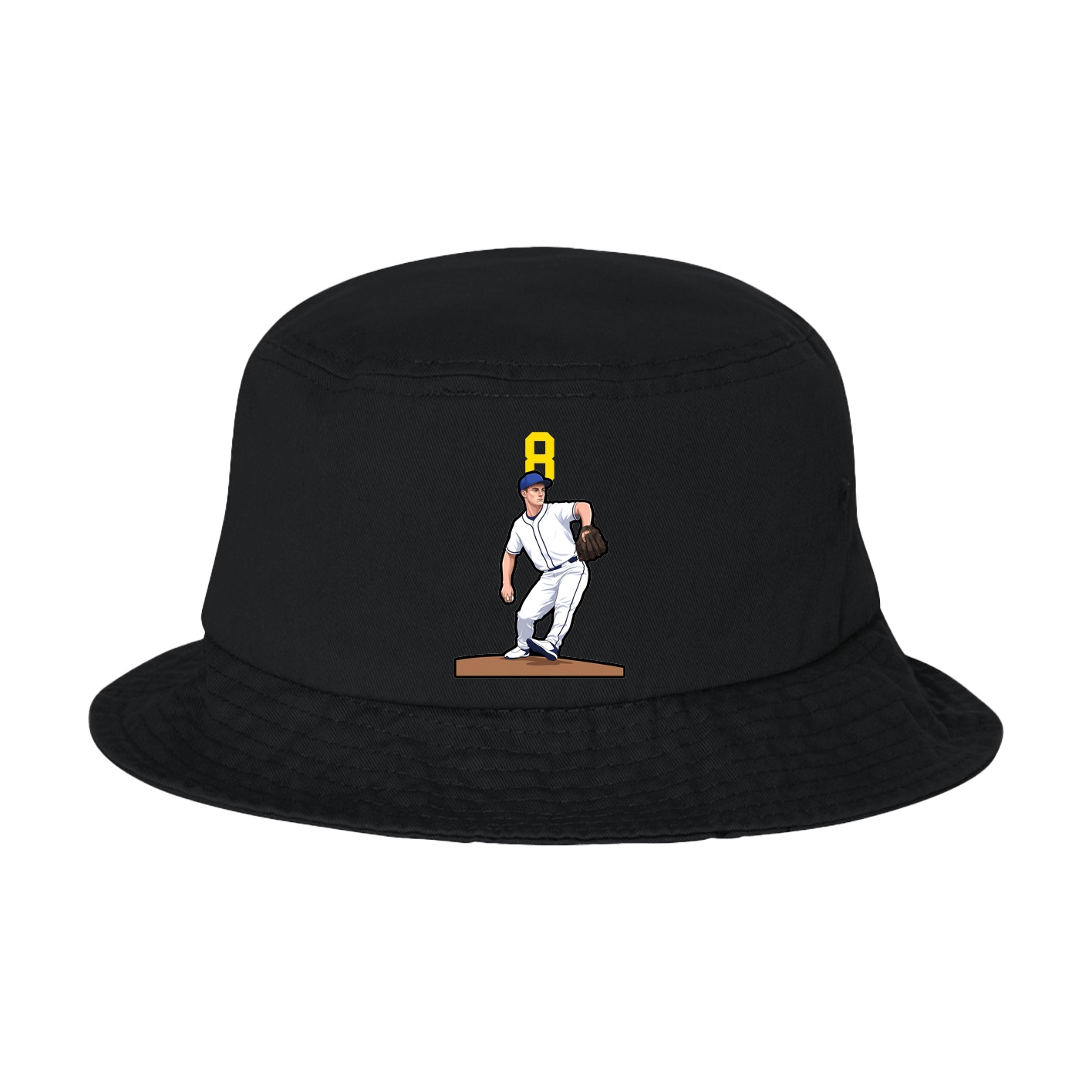 Bucket Cap — Number Top in Black