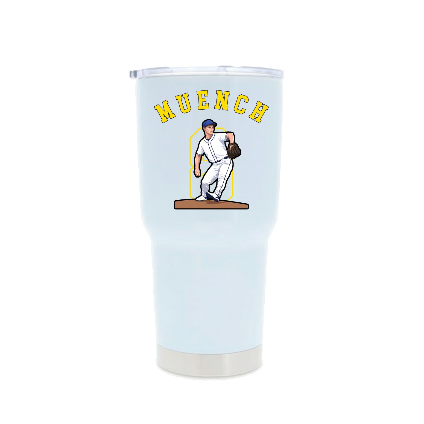 30oz Stainless Steel Tumbler — Shirsey Arch in White