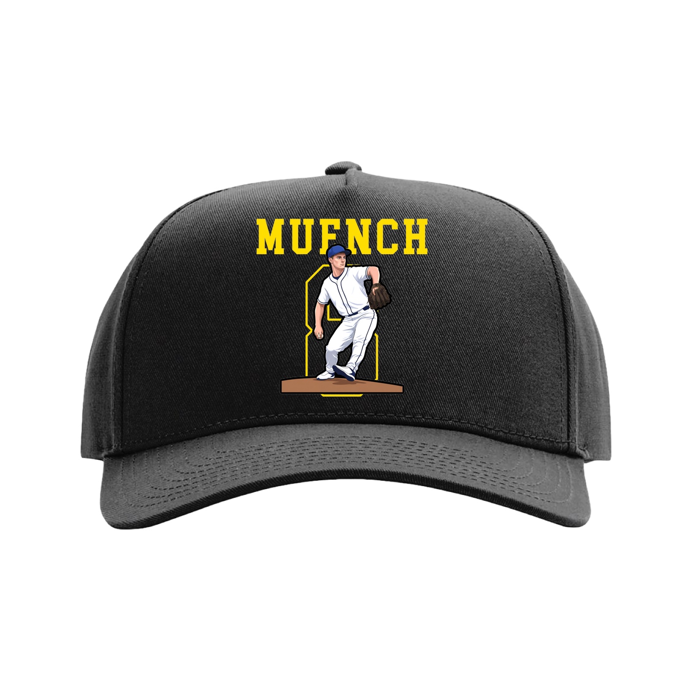 Full Fabric Five-Panel Champ Cap — Shirsey in Black