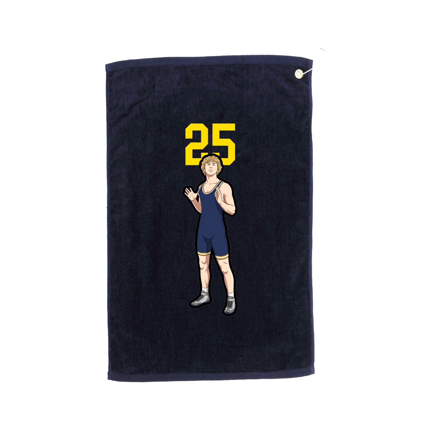 Golf Towel — Number Top in Navy