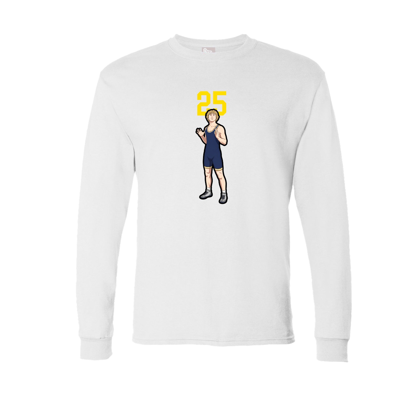 Long Sleeve Tee — Number Top in White