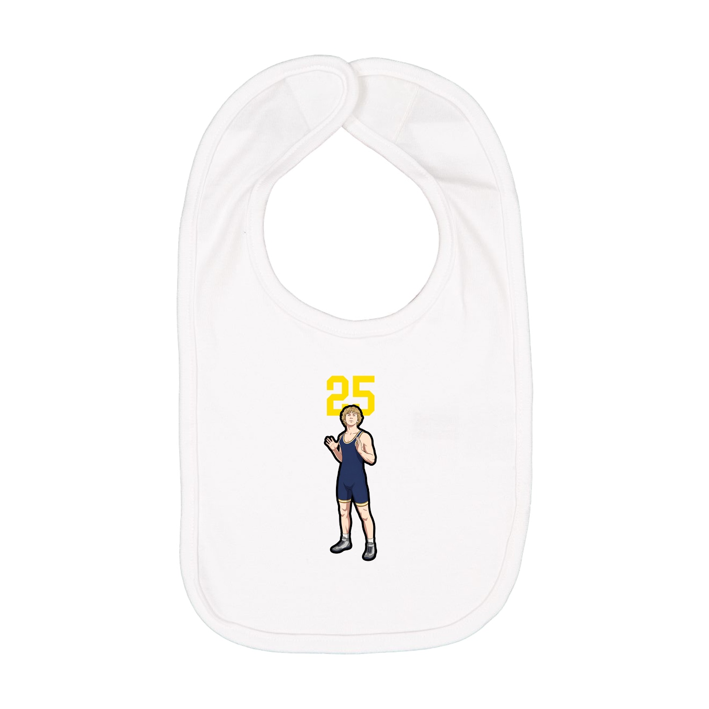 Infant Bib — Number Top in White
