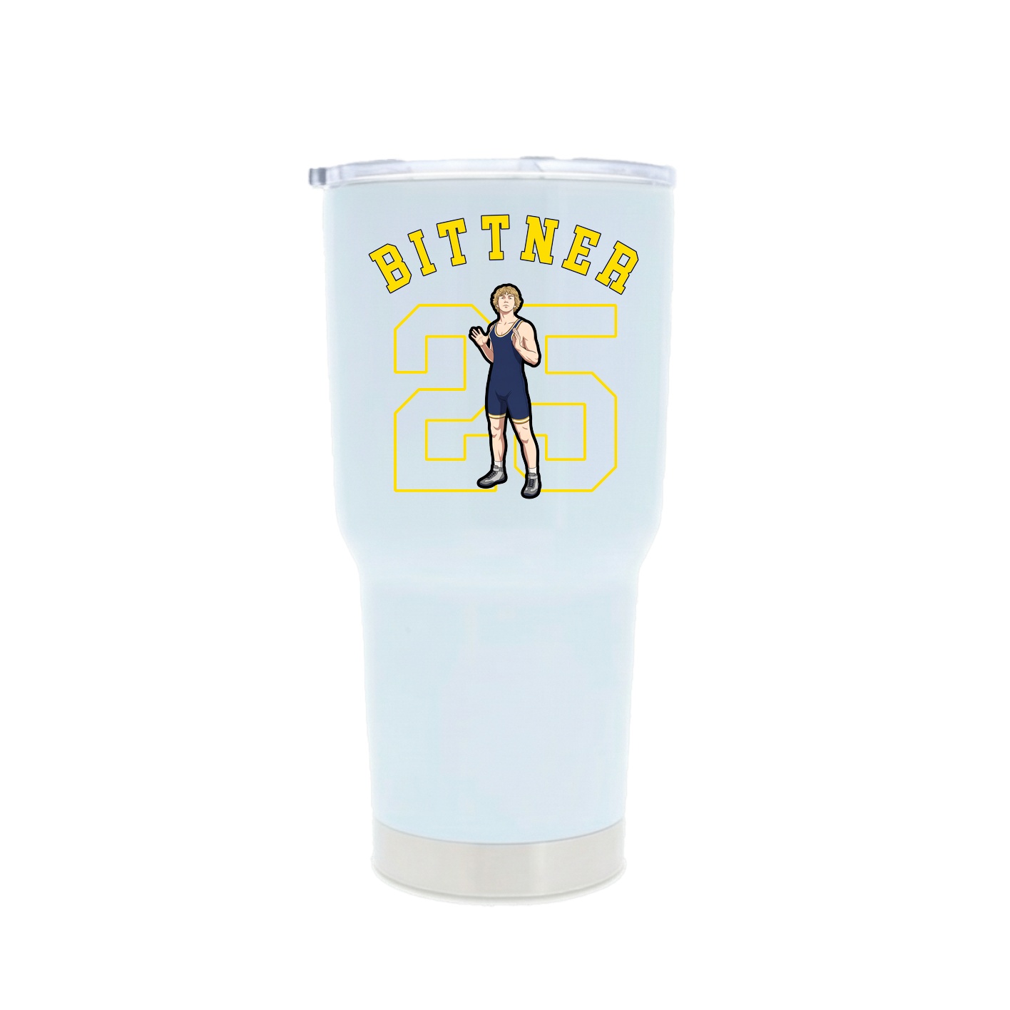 30oz Stainless Steel Tumbler — Shirsey Arch in White