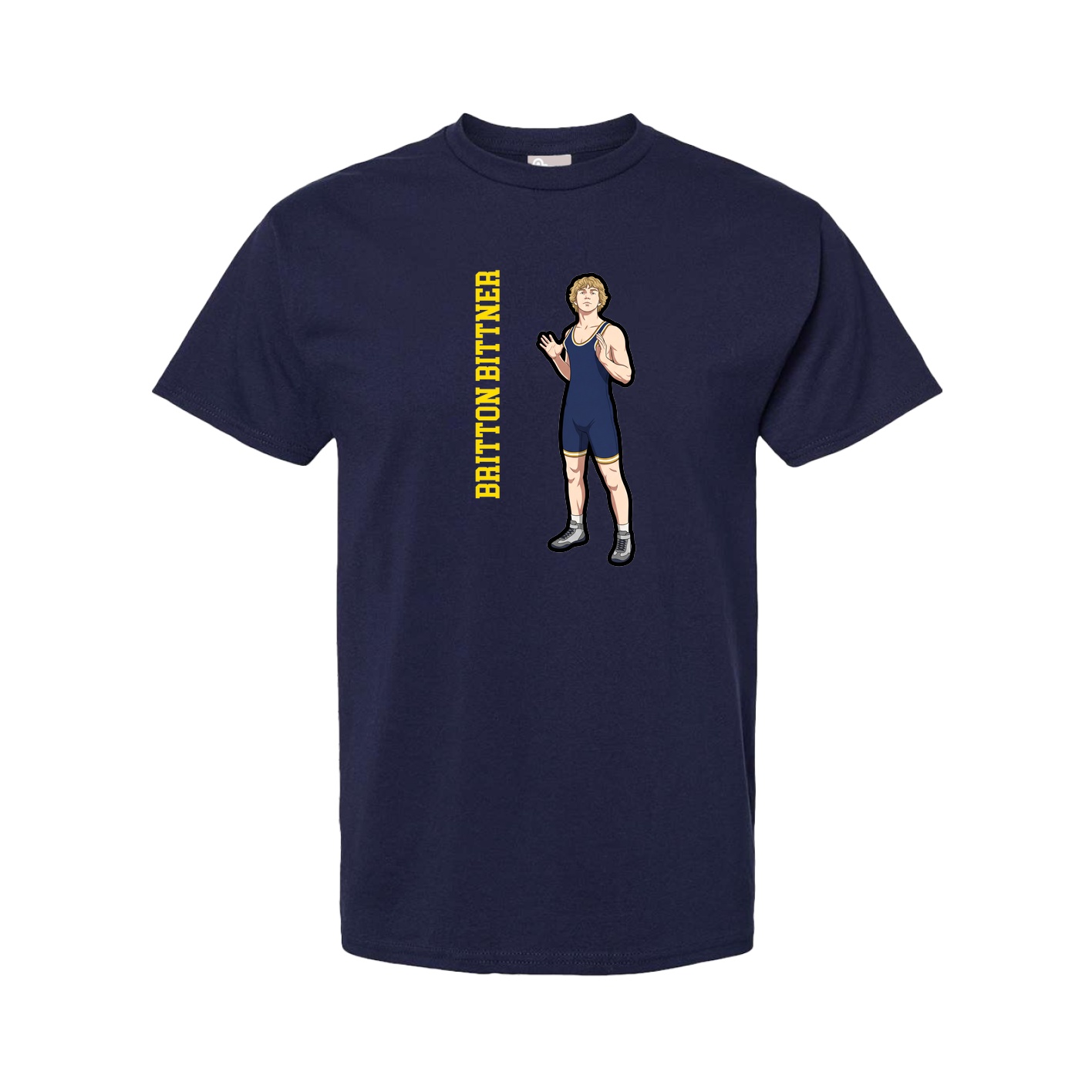 Tee — Name Vertical in Navy