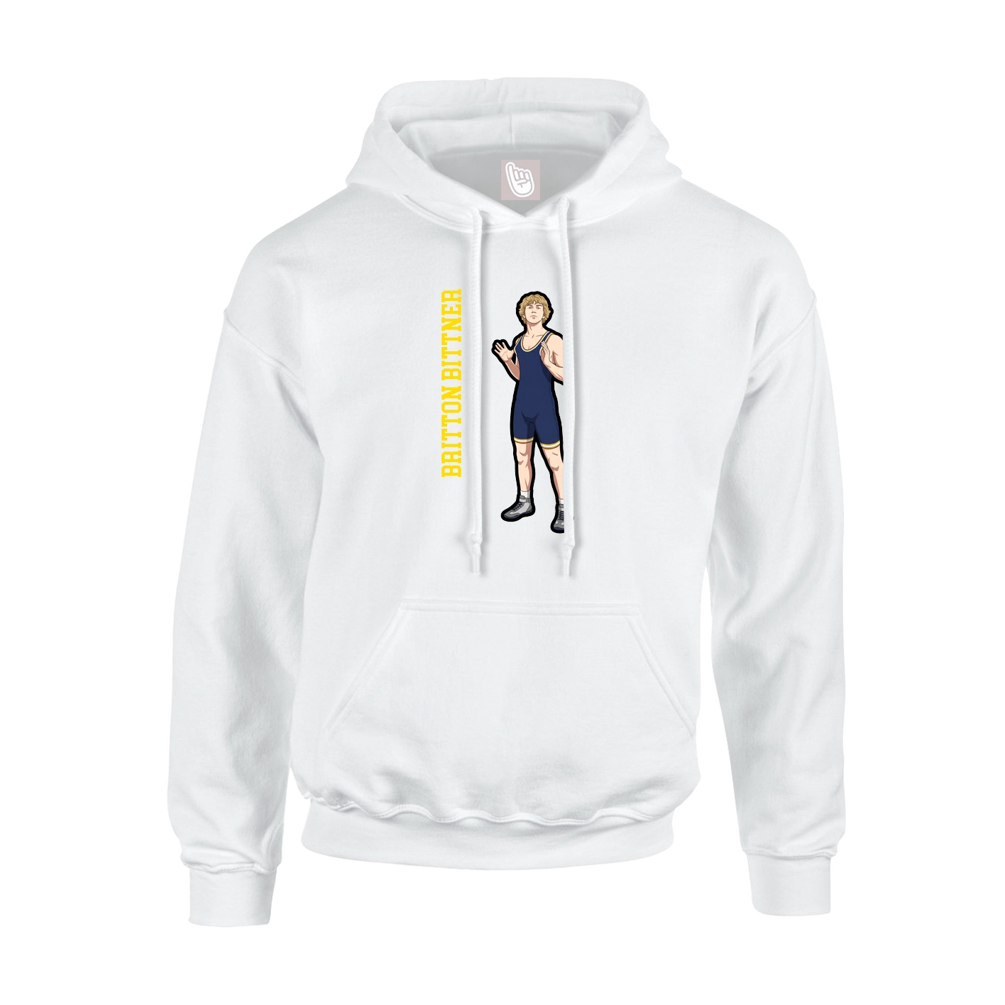 Youth Hoodie — Name Vertical in White