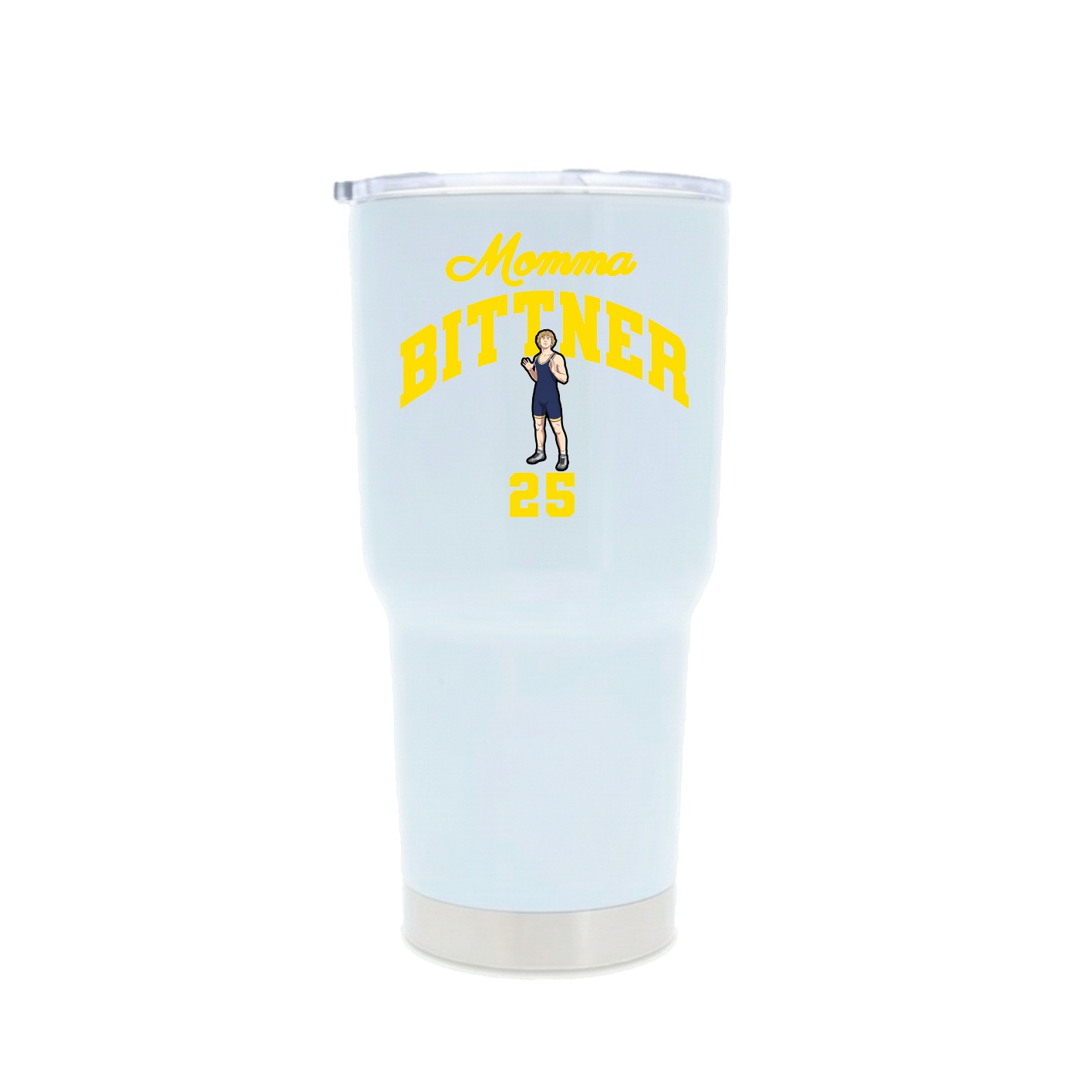 30oz Stainless Steel Tumbler — Mothers Day Arch in White