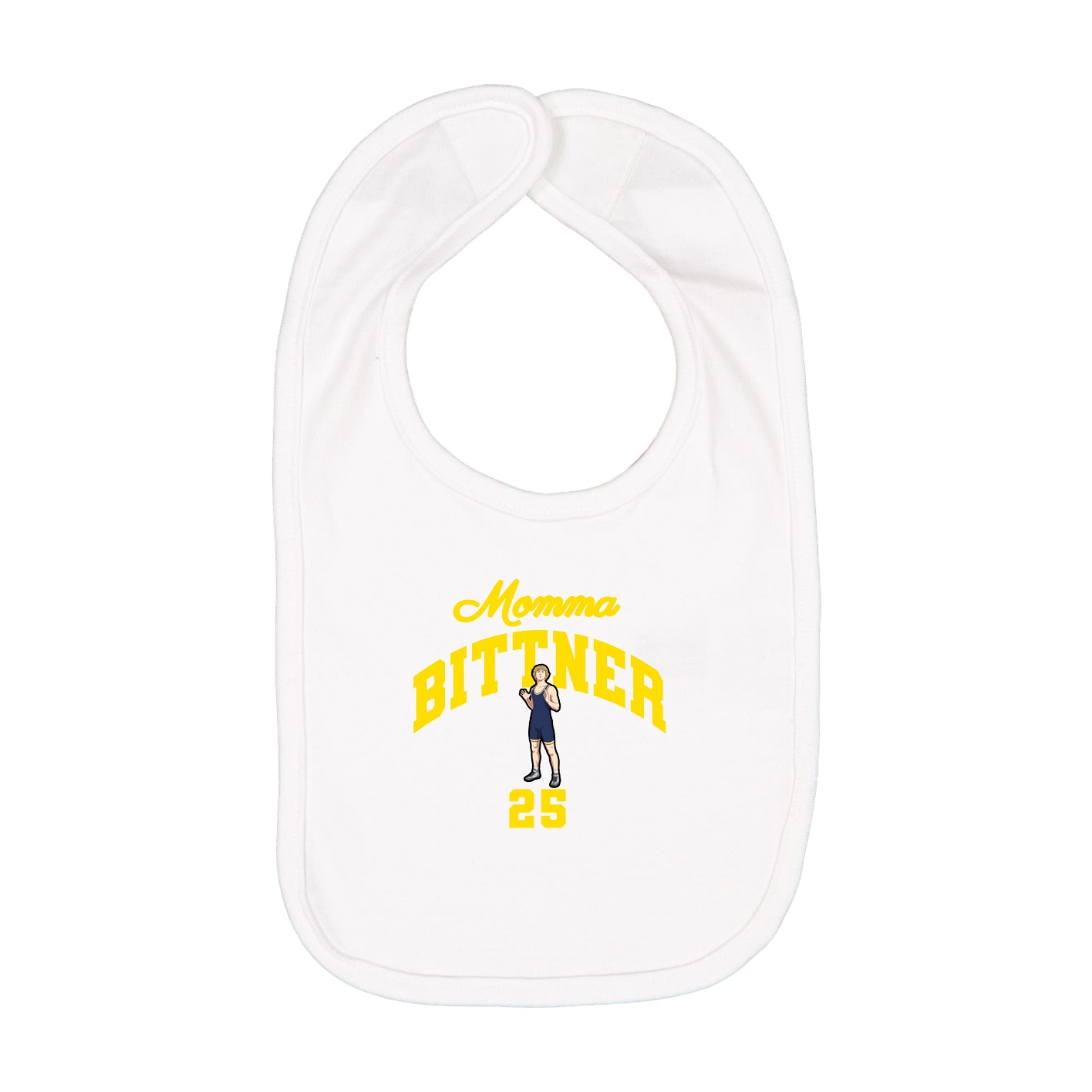 Infant Bib — Mothers Day Arch in White