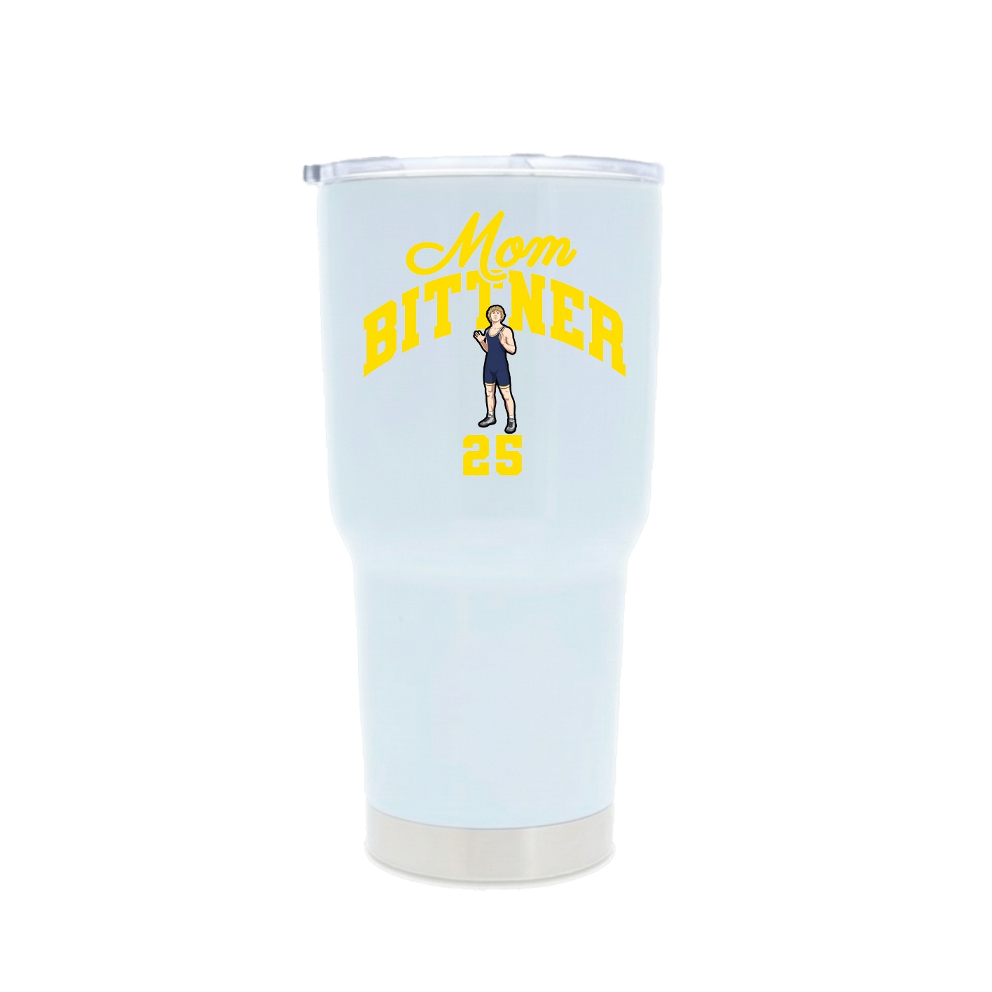 30oz Stainless Steel Tumbler — Mothers Day Arch in White