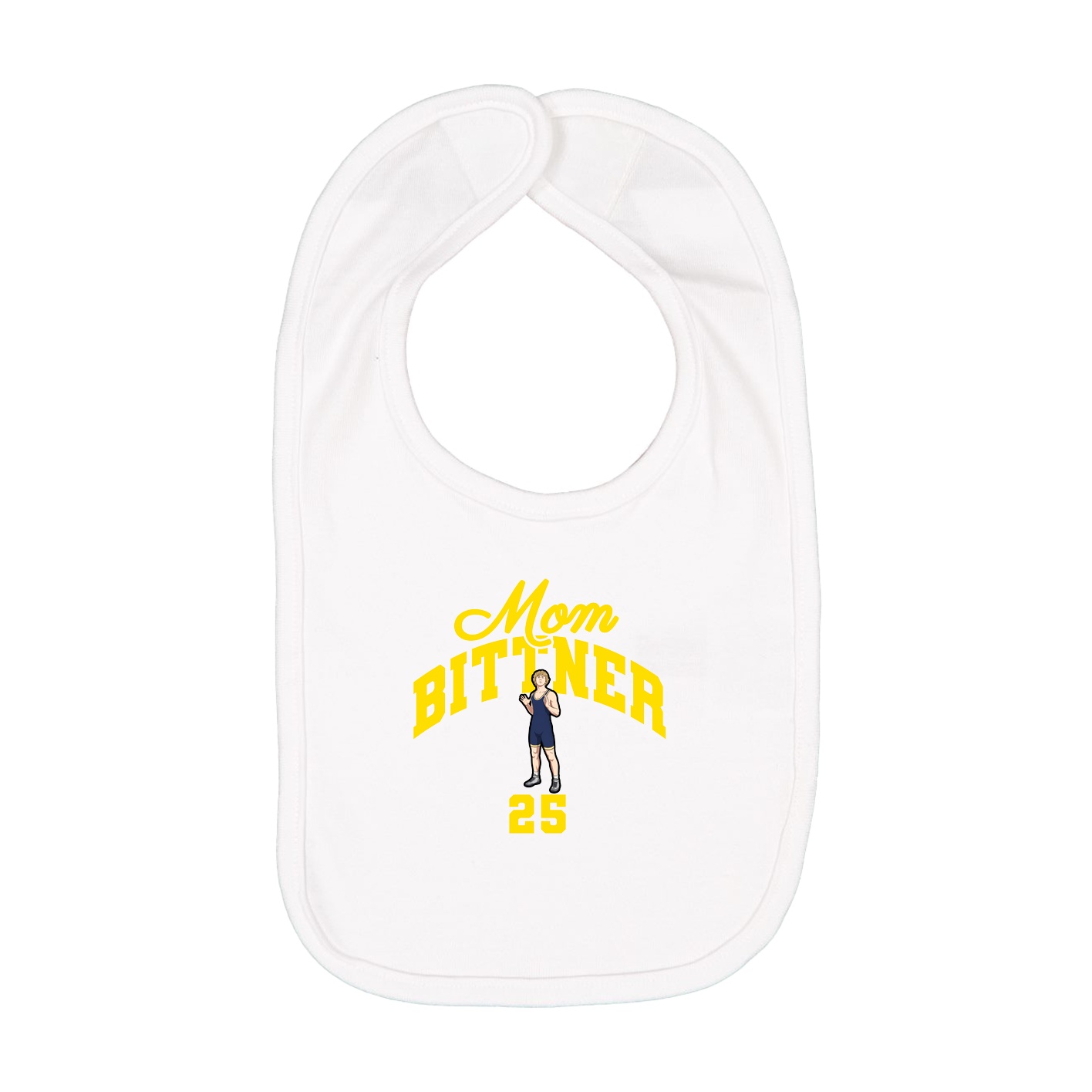 Infant Bib — Mothers Day Arch in White