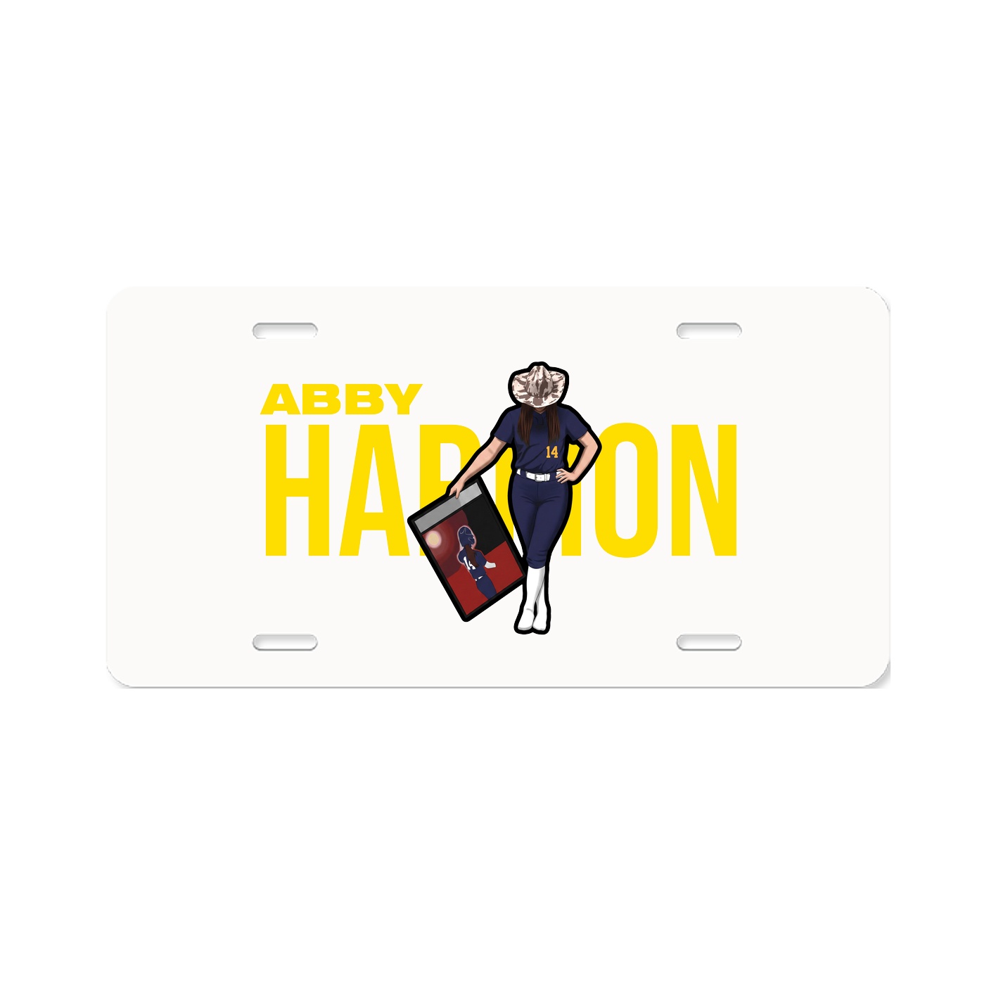 License Plate — Player Name in Classic