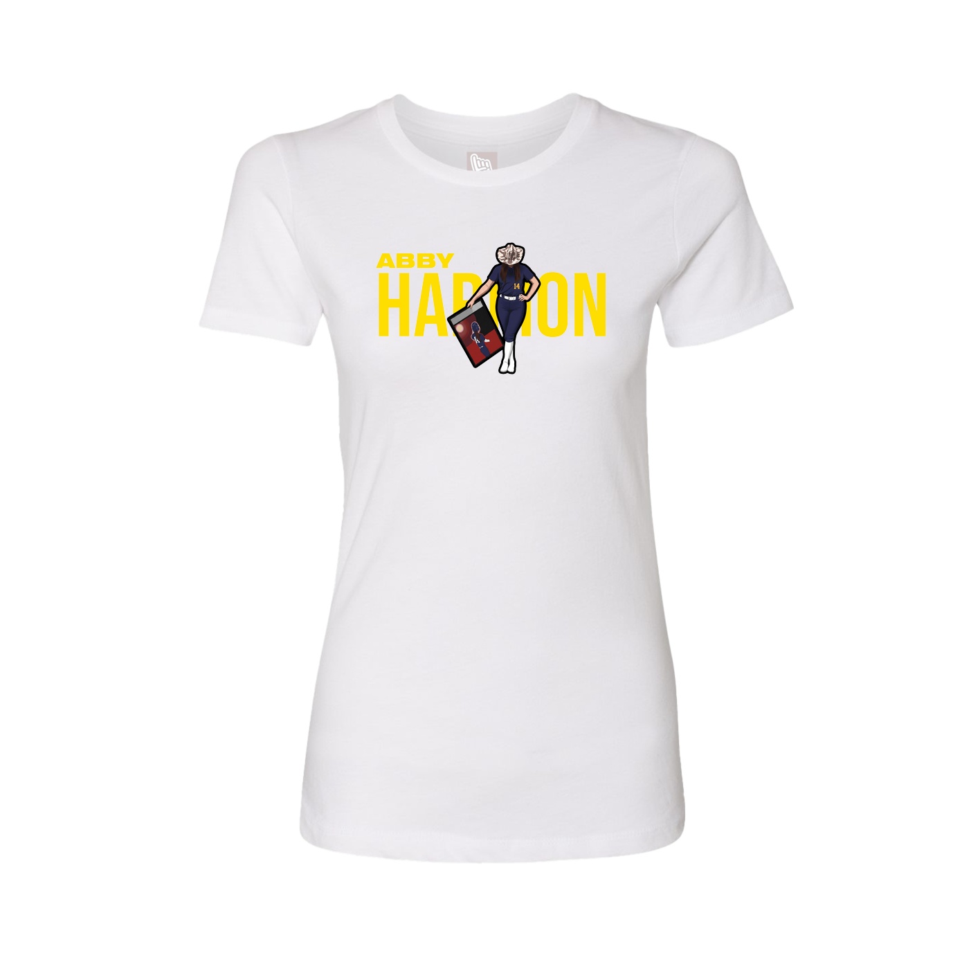 Fitted Women's Tee — Player Name in White