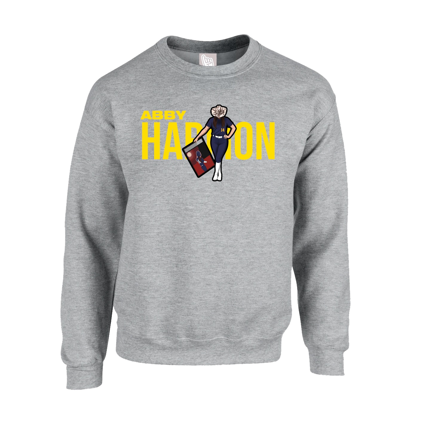 Fleece Crew — Player Name in Grey