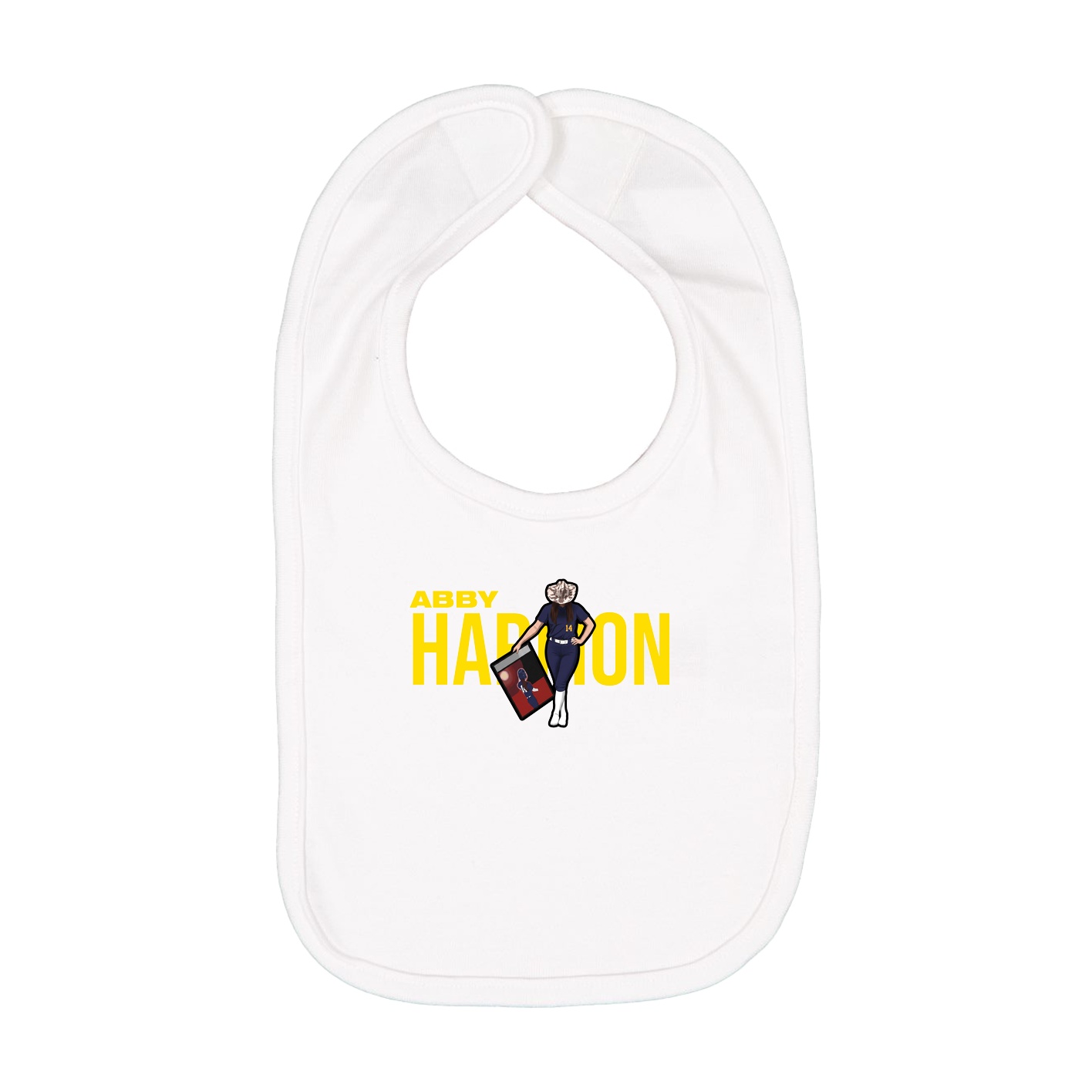 Infant Bib — Player Name in White