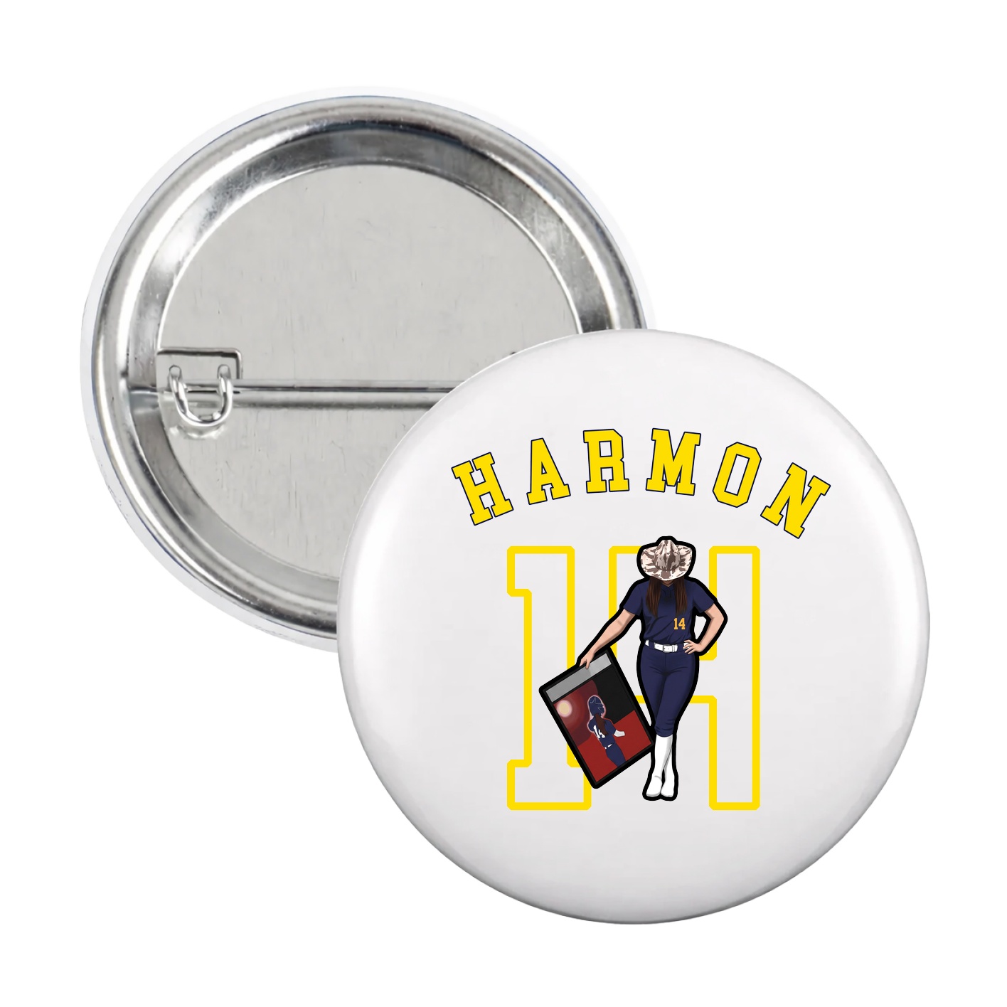 Game Day Button — Shirsey Arch in White