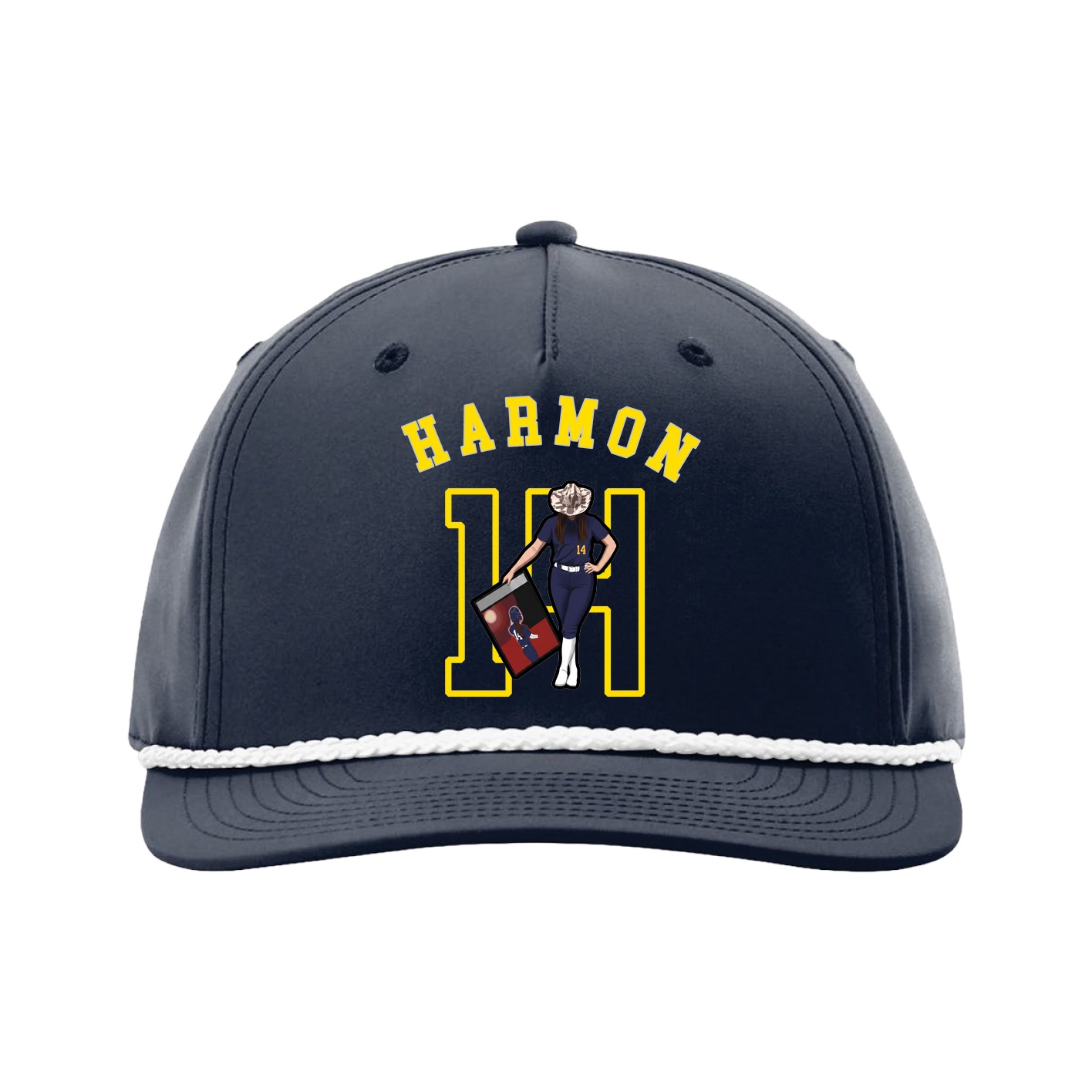 Five-Panel Classic Rope Cap — Shirsey Arch in Navy