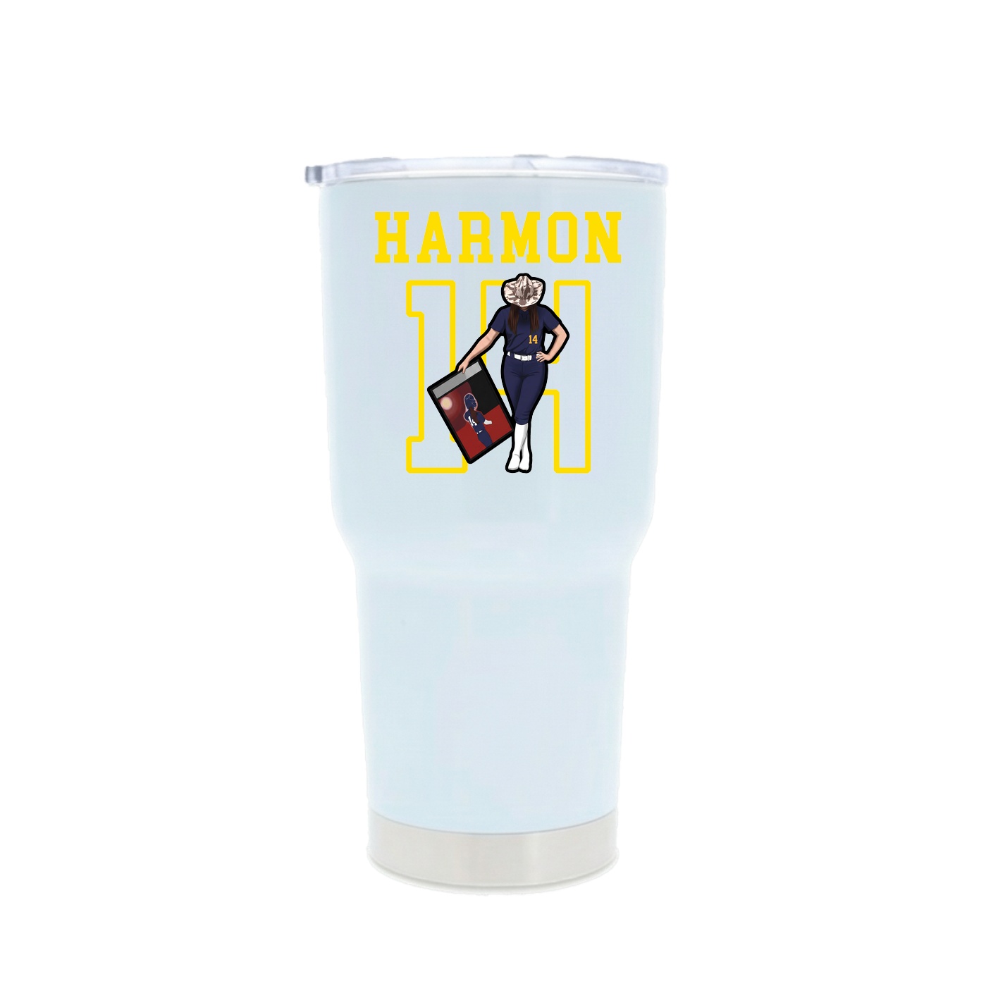30oz Stainless Steel Tumbler — Shirsey in White