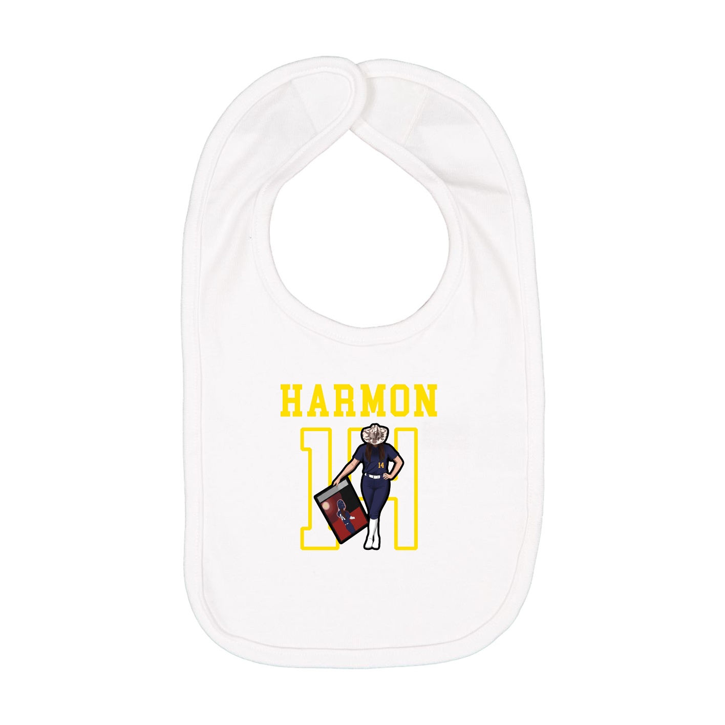 Infant Bib — Shirsey in White
