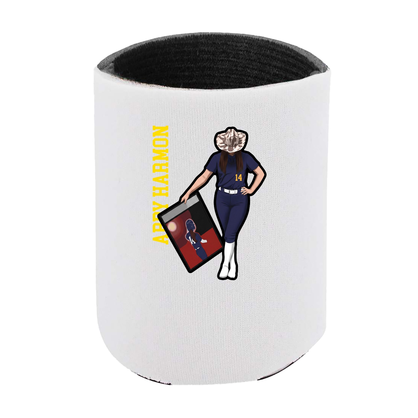 Can Holder — Name Vertical in White