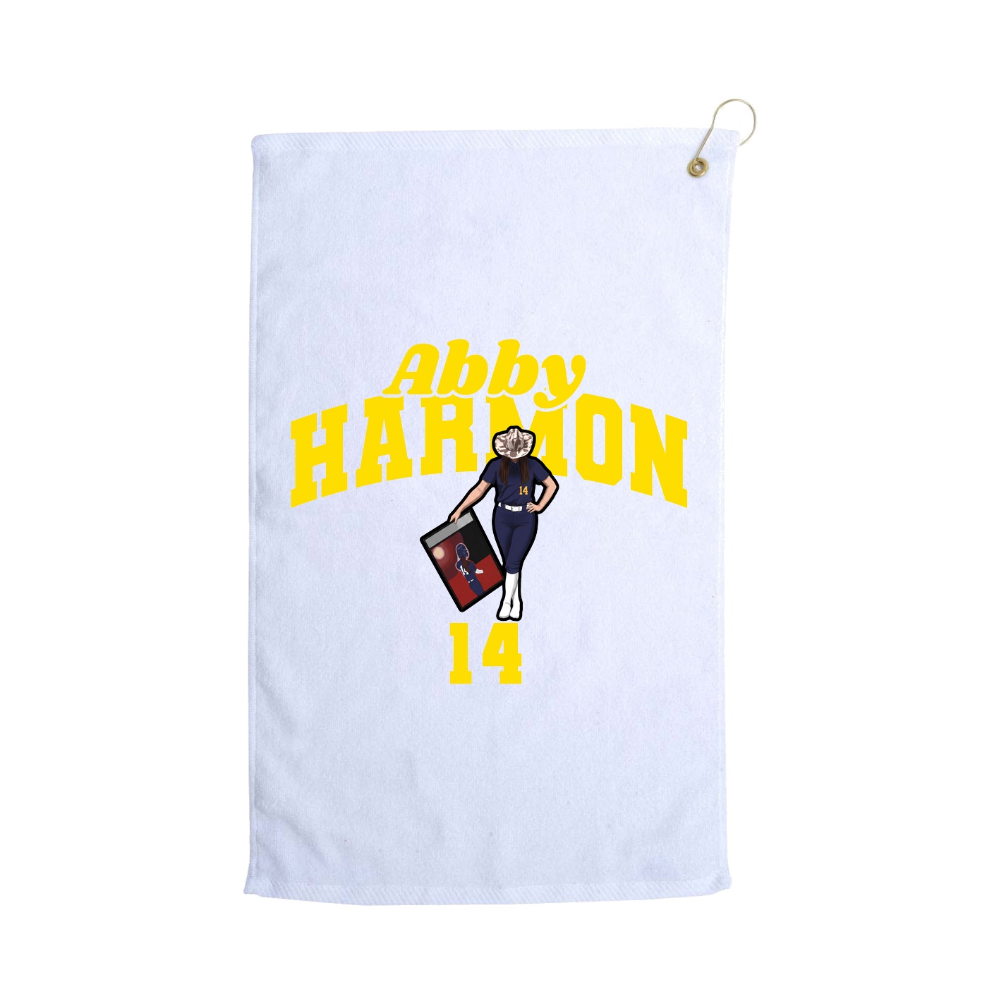 Golf Towel — Signature Arch in White