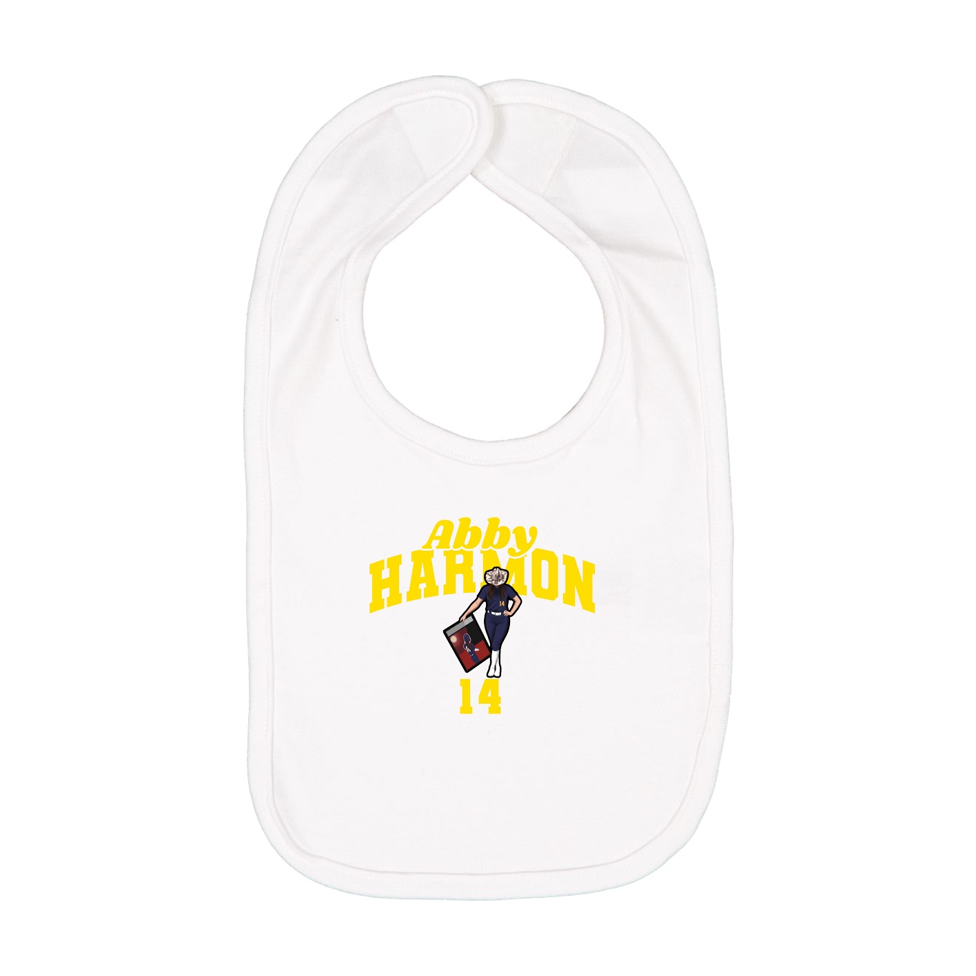 Infant Bib — Signature Arch in White