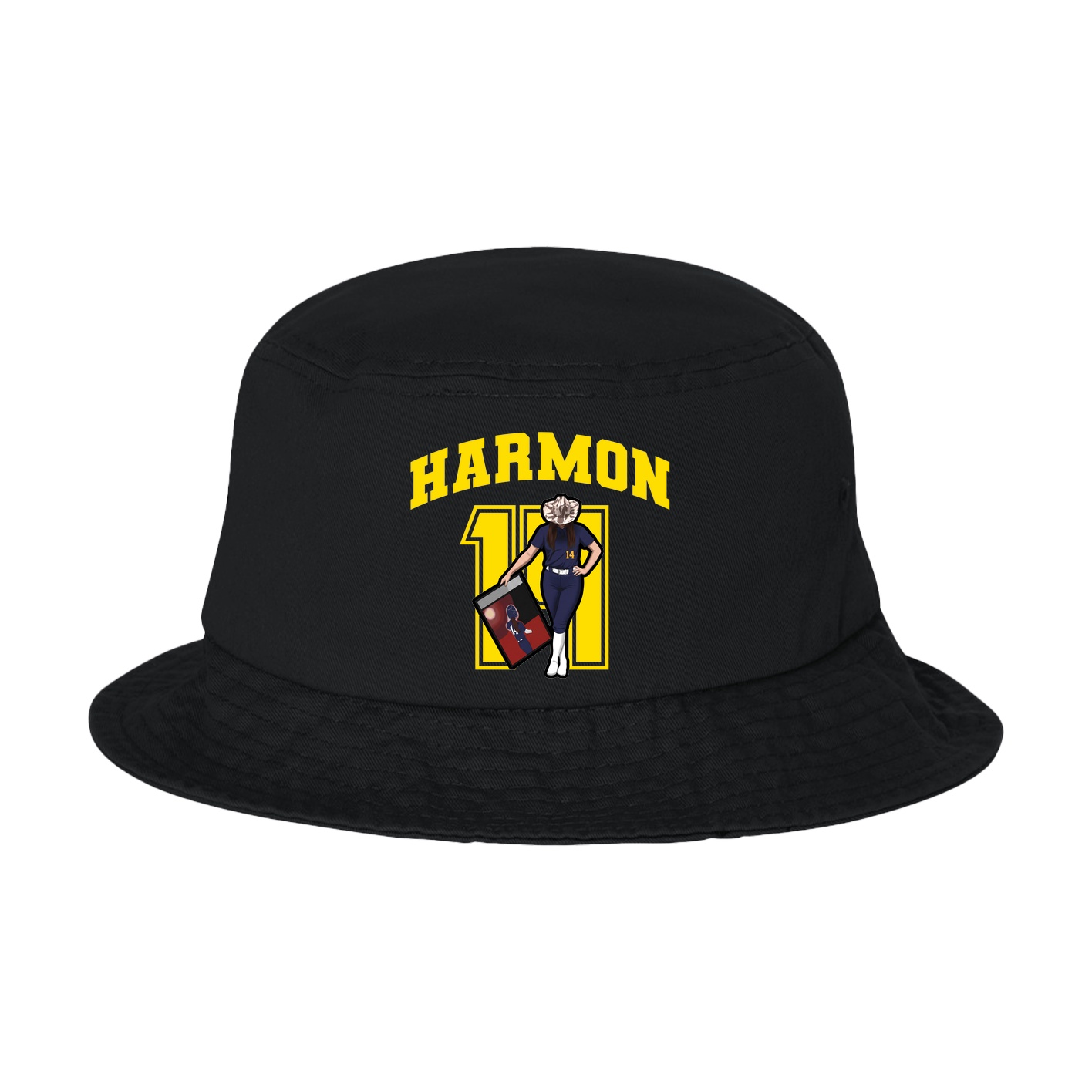 Bucket Cap — Number in Black