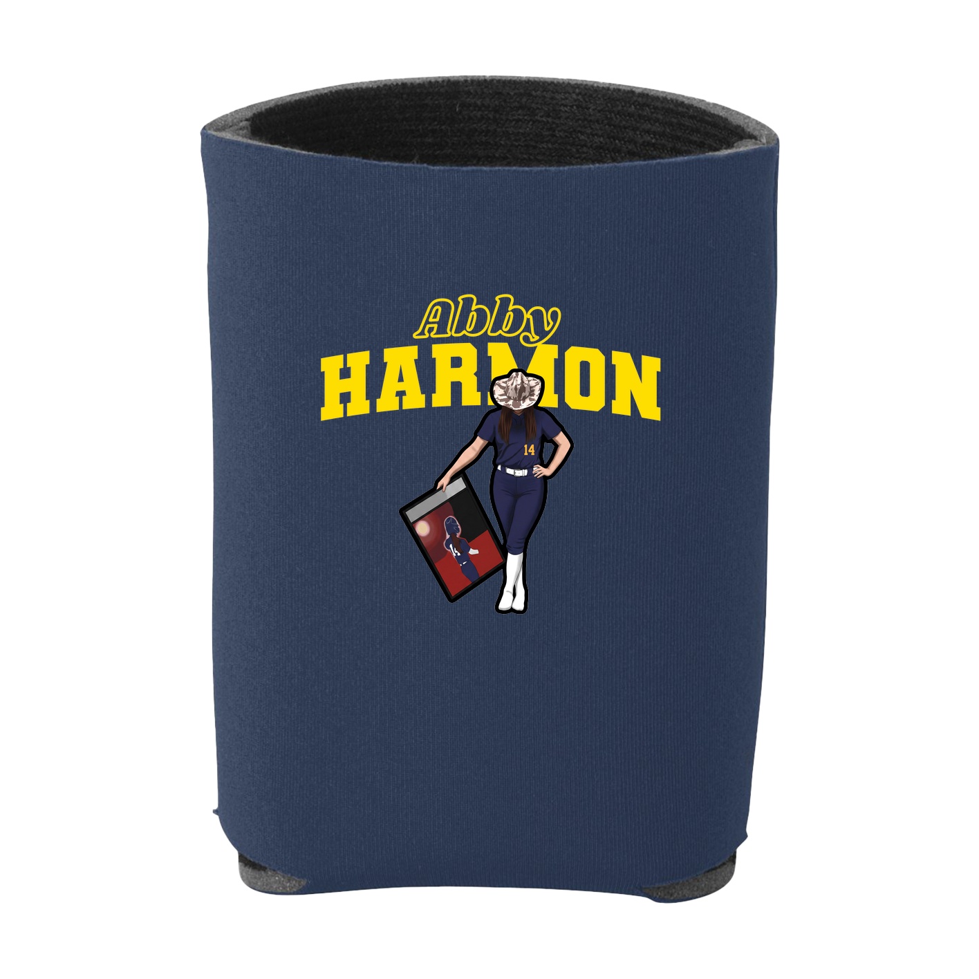 Can Holder — Name Arch in Navy