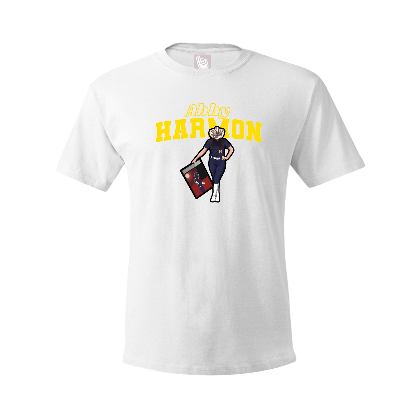 Youth Tee — Name Arch in White
