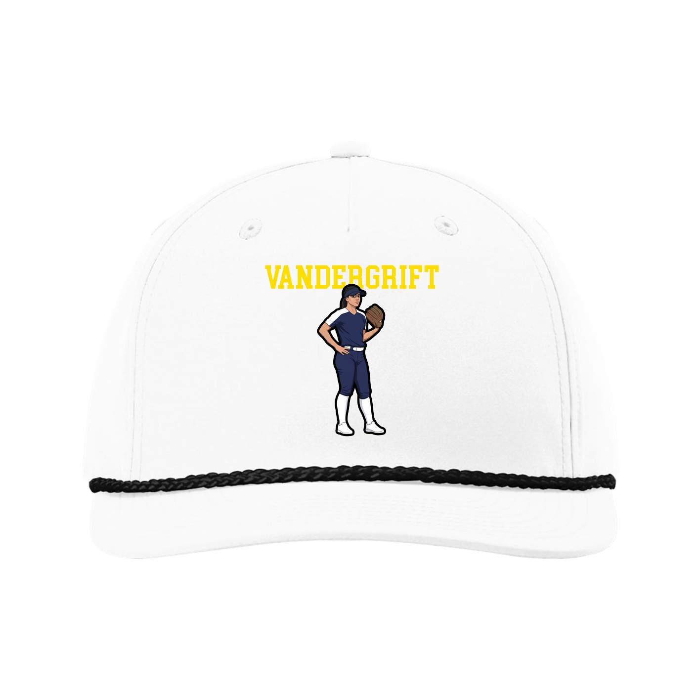 Five-Panel Classic Rope Cap — Shirsey in White