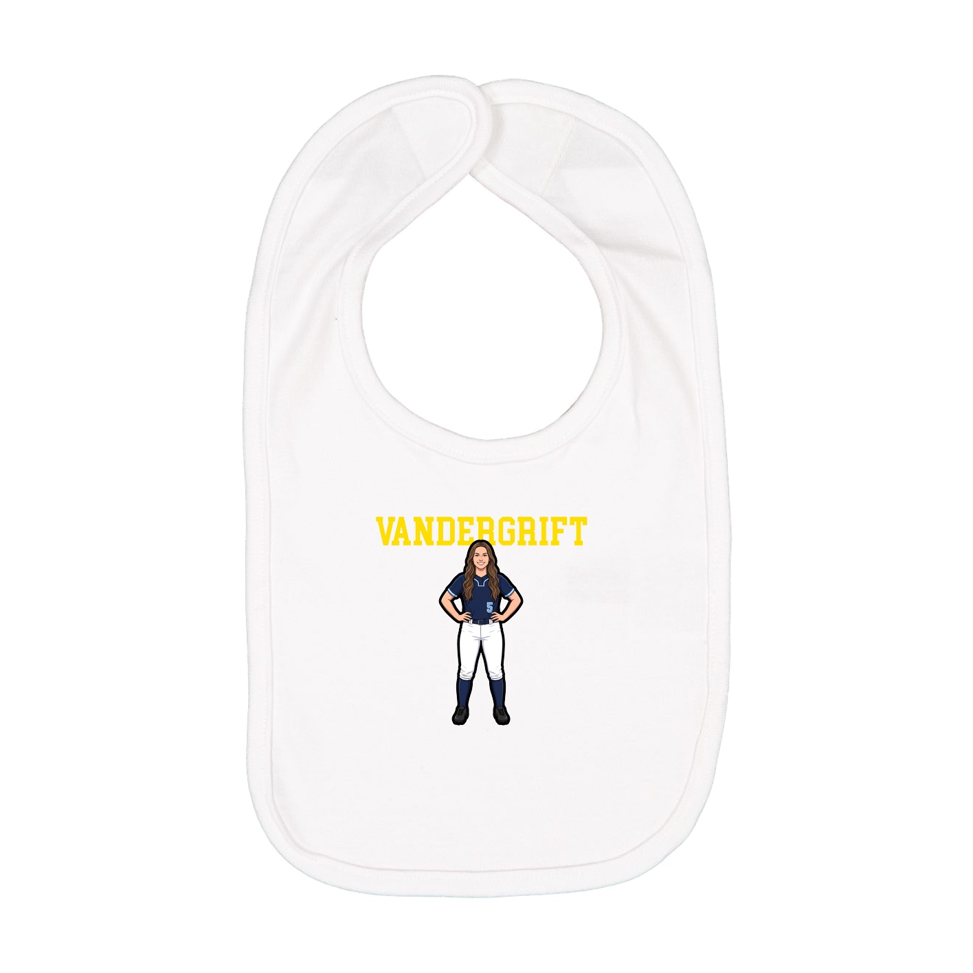 Infant Bib — Shirsey in White