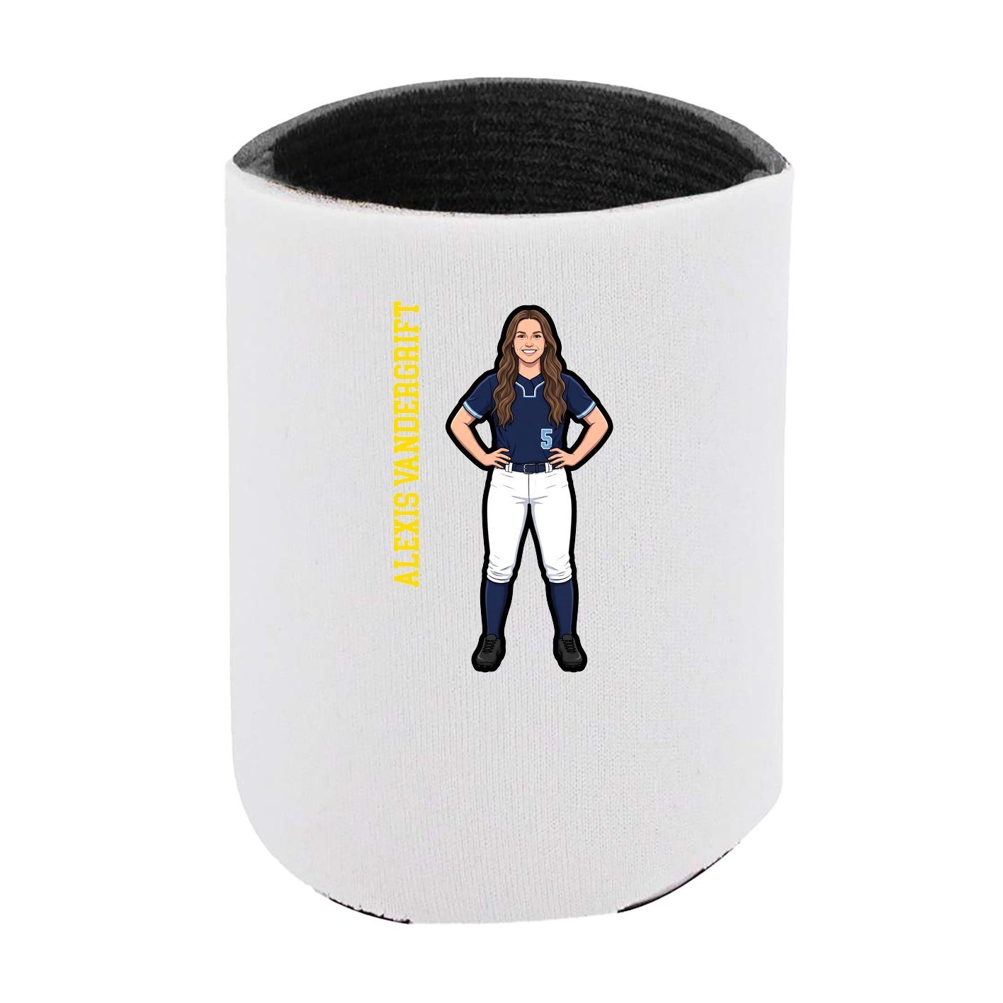 Can Holder — Name Vertical in White
