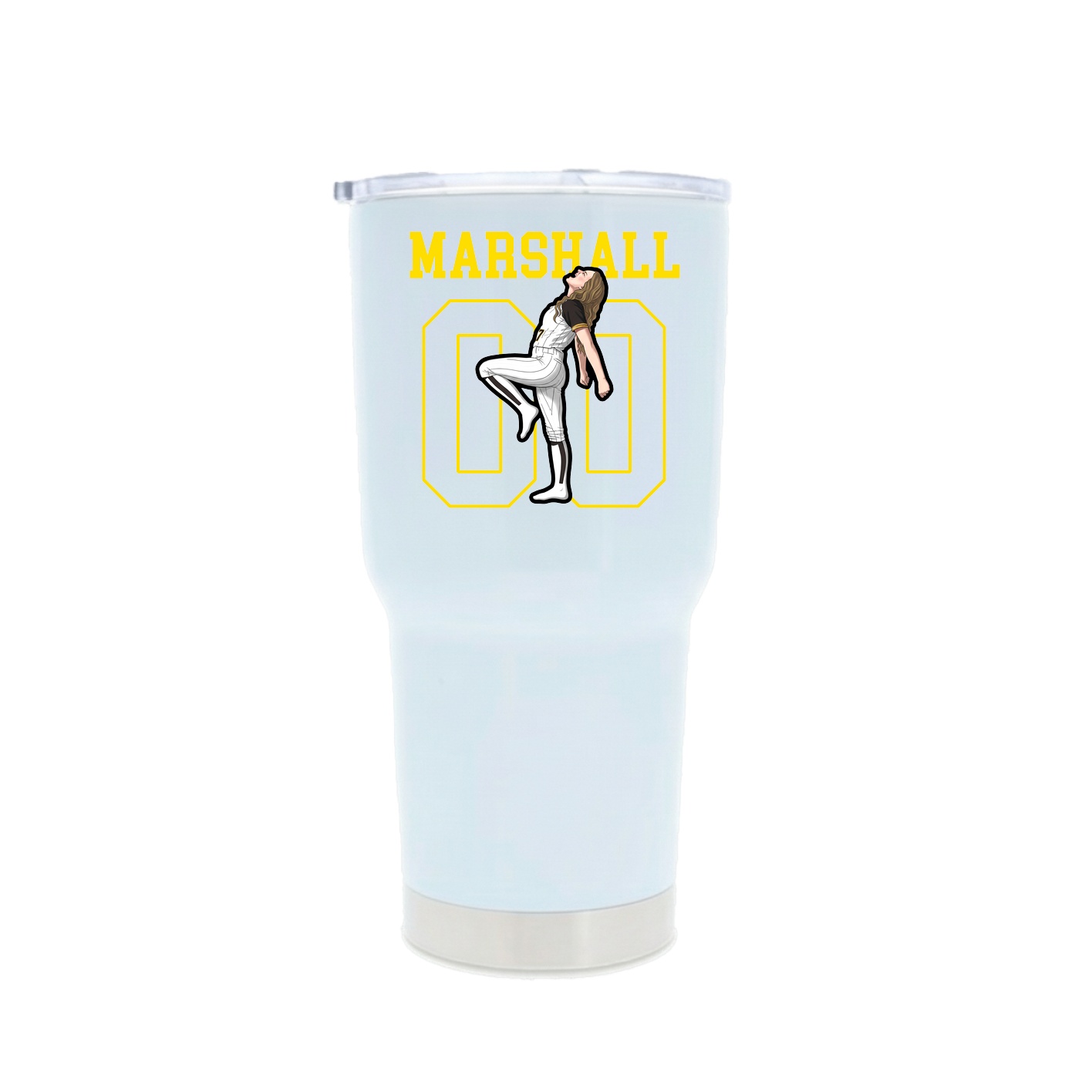 30oz Stainless Steel Tumbler — Shirsey in White