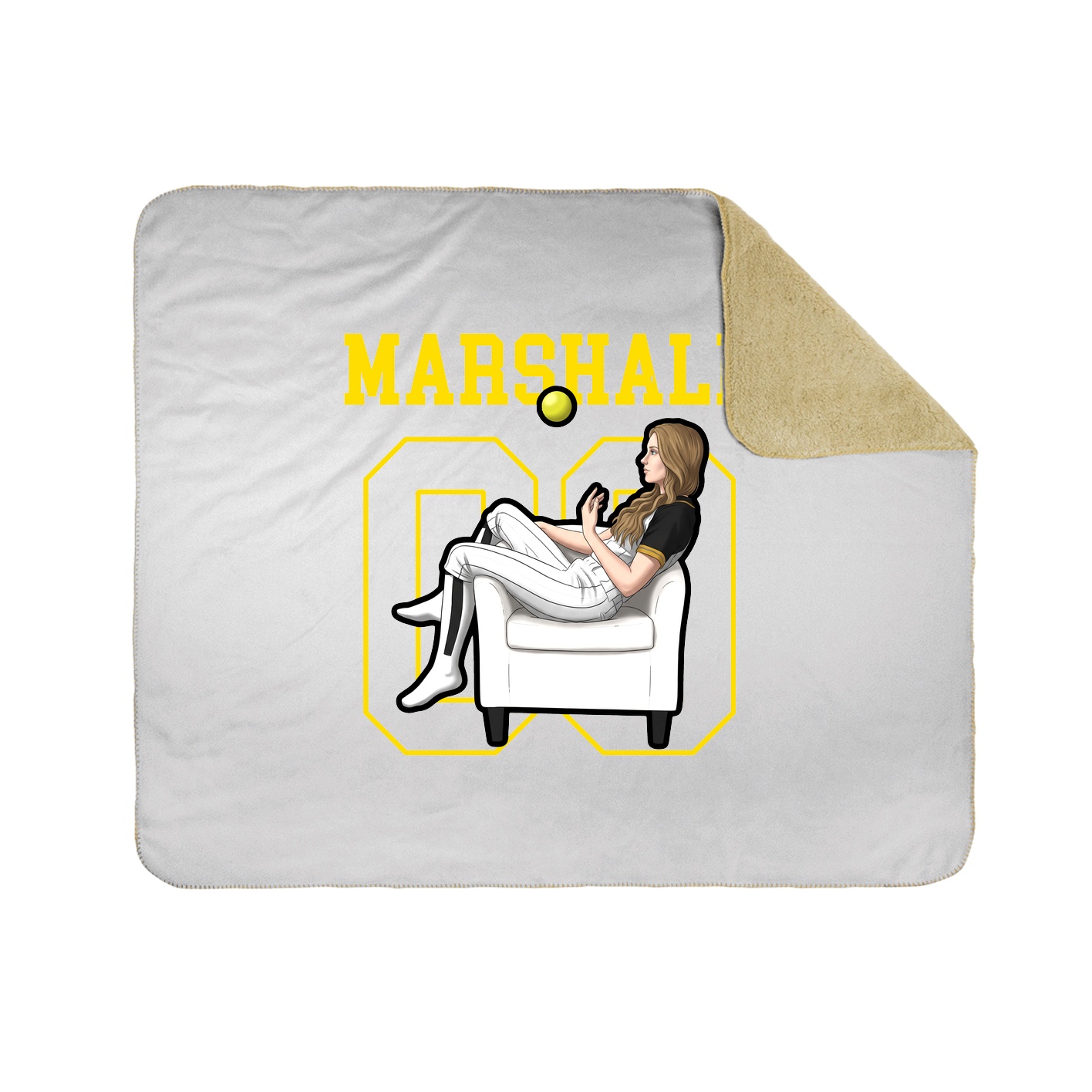 Throw Blanket — Shirsey in White