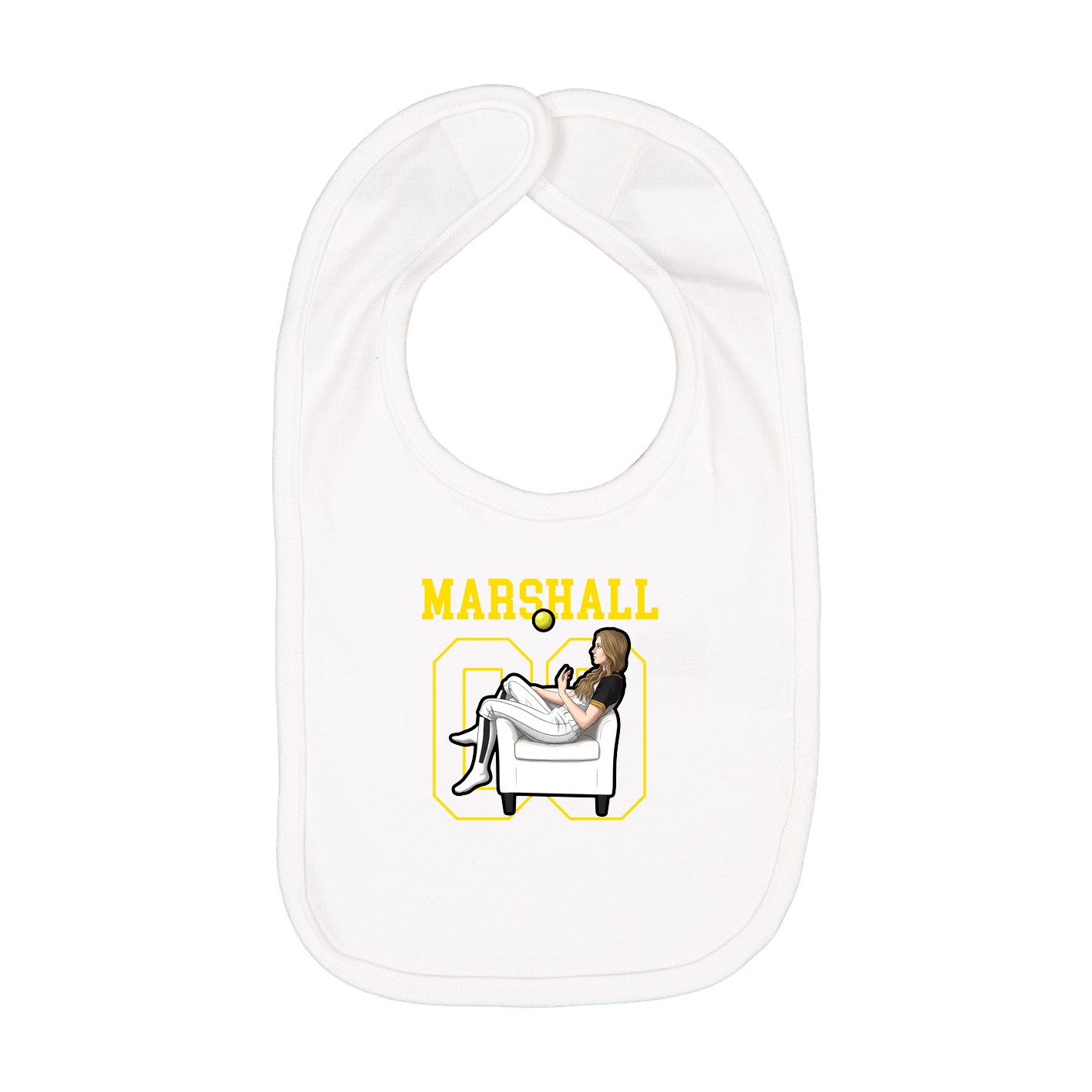 Infant Bib — Shirsey in White