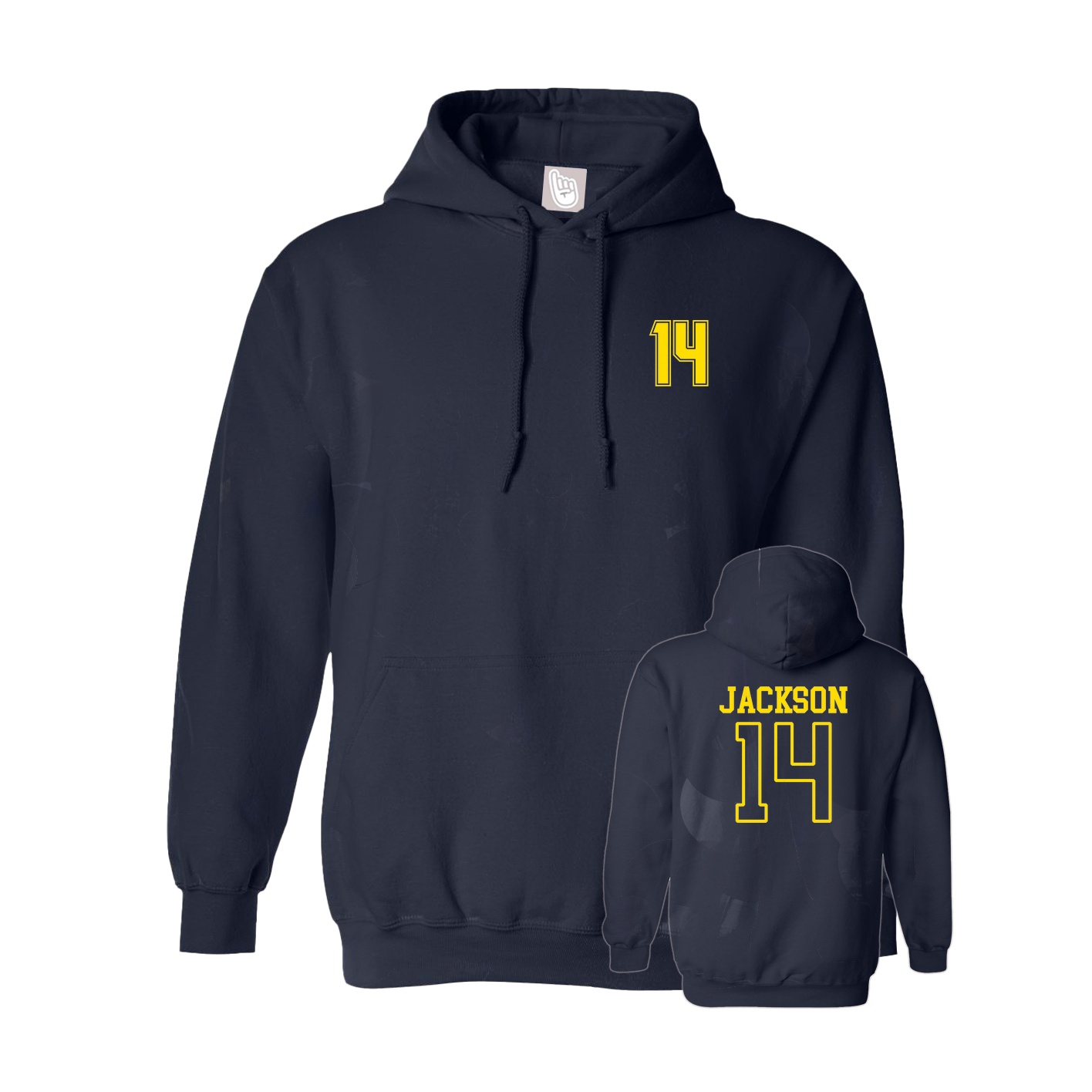 Hoodie — Chest Back in Navy