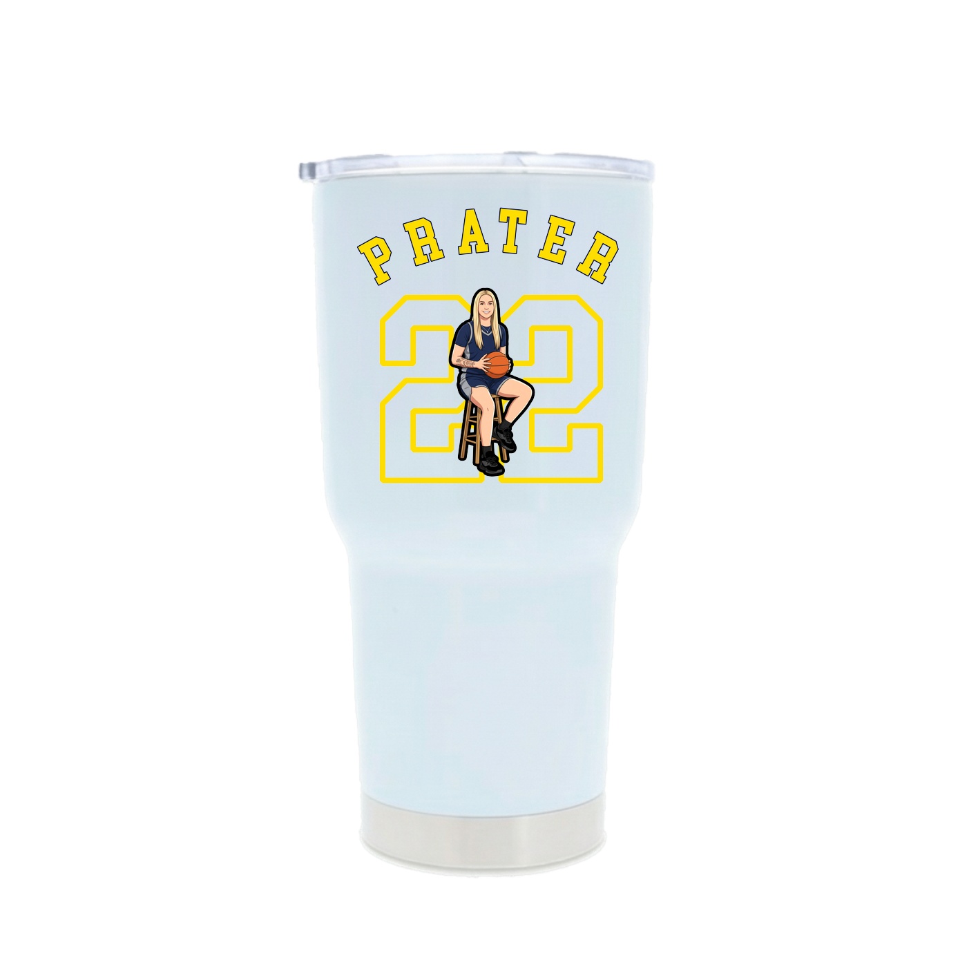 30oz Stainless Steel Tumbler — Shirsey Arch in White