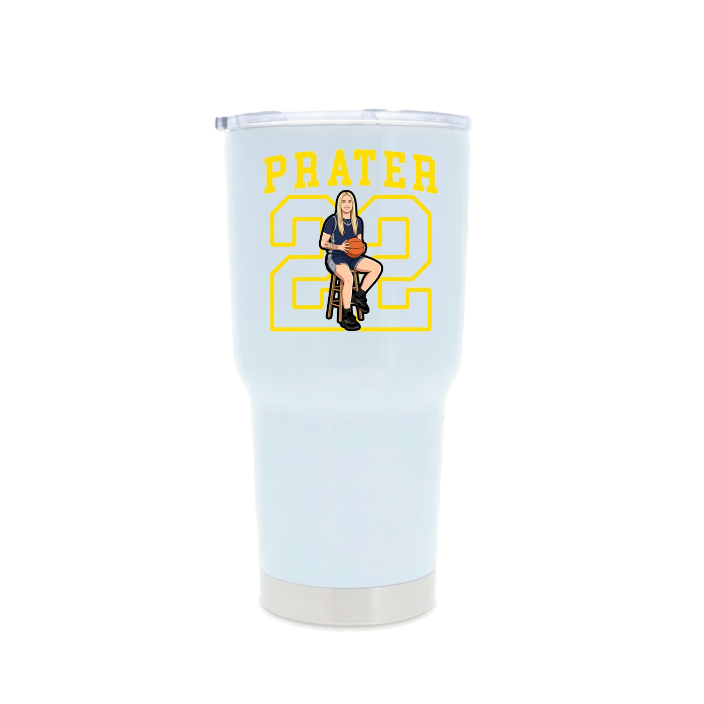 30oz Stainless Steel Tumbler — Shirsey in White